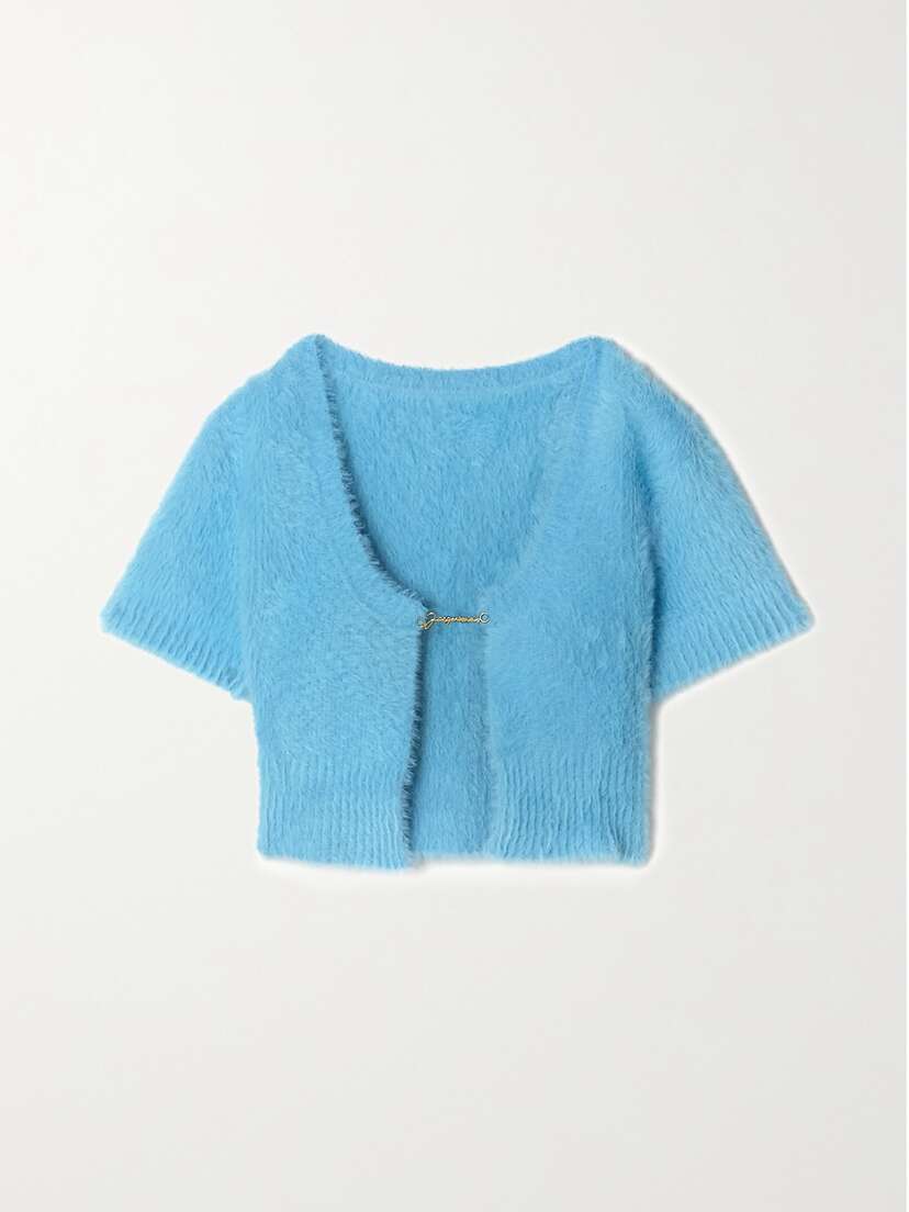 Jacquemus La Maille Neve Cropped Brushed Knitted Cardigan