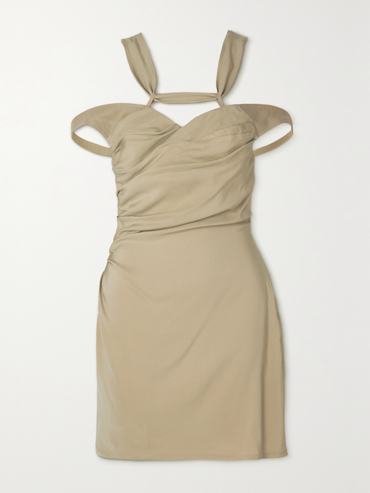 Jacquemus - Soffio Crepe Mini Dress - Beige