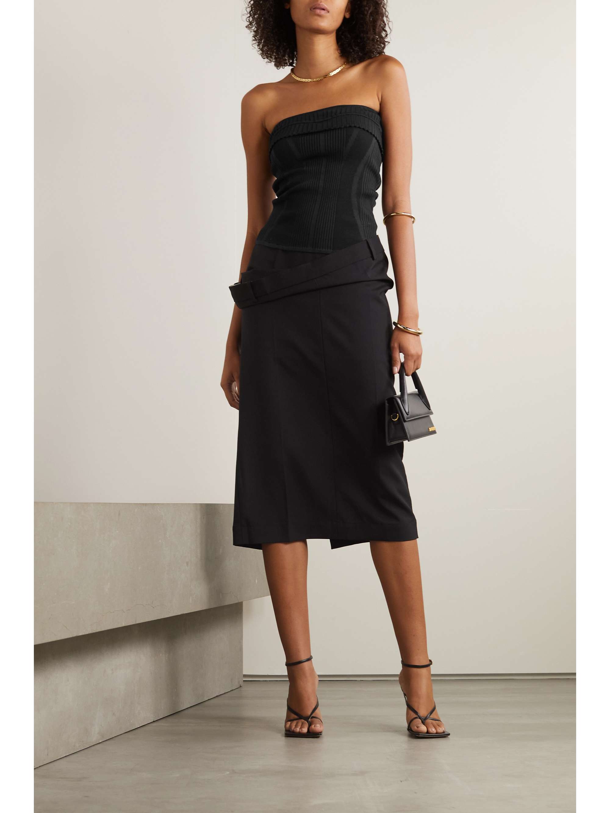 net-a-porter.com | La Maille Lucca strapless ribbed stretch-knit top