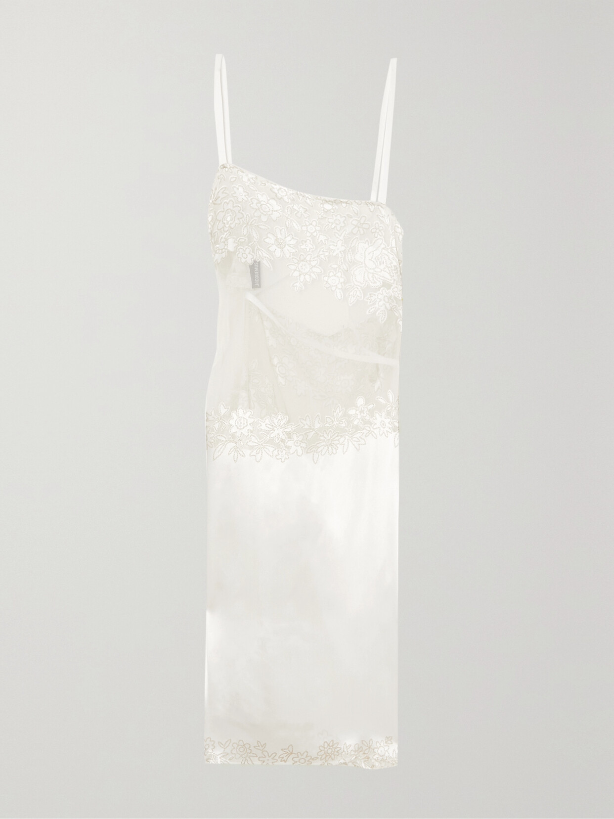 Jacquemus - Le Haut Tombolo Open-back Embroidered Tulle And Satin-jacquard Tank - White