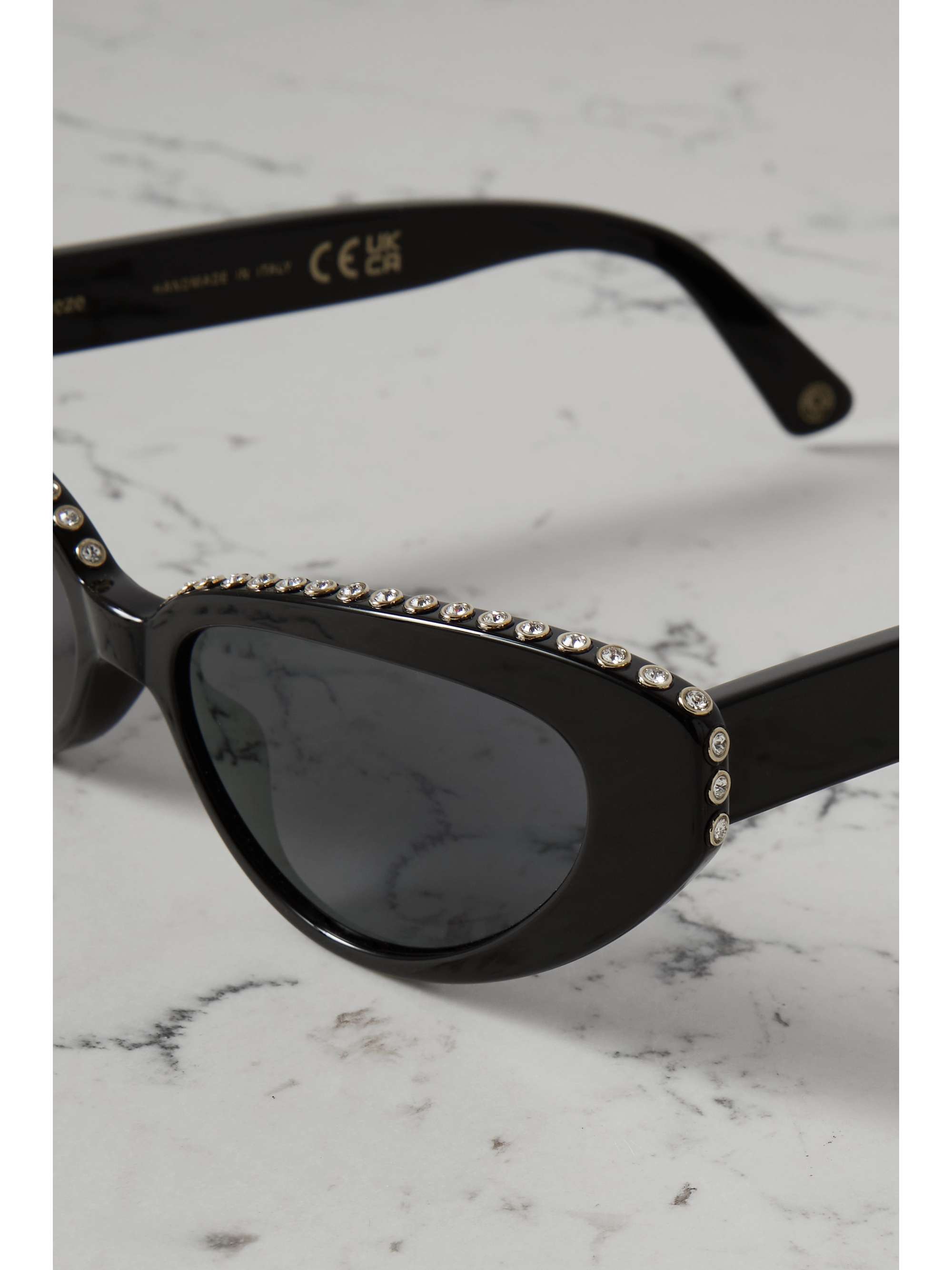 KIMEZE Damba cat-eye crystal-embellished acetate sunglasses