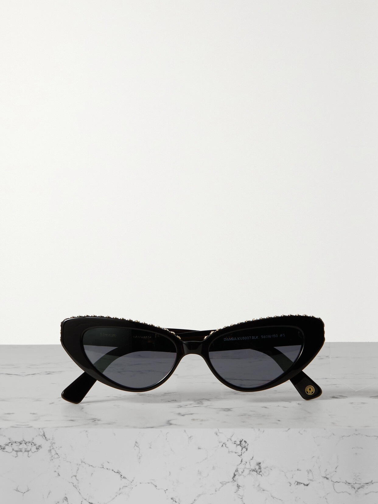 Kimeze - Damba Cat-eye Crystal-embellished Acetate Sunglasses - Black