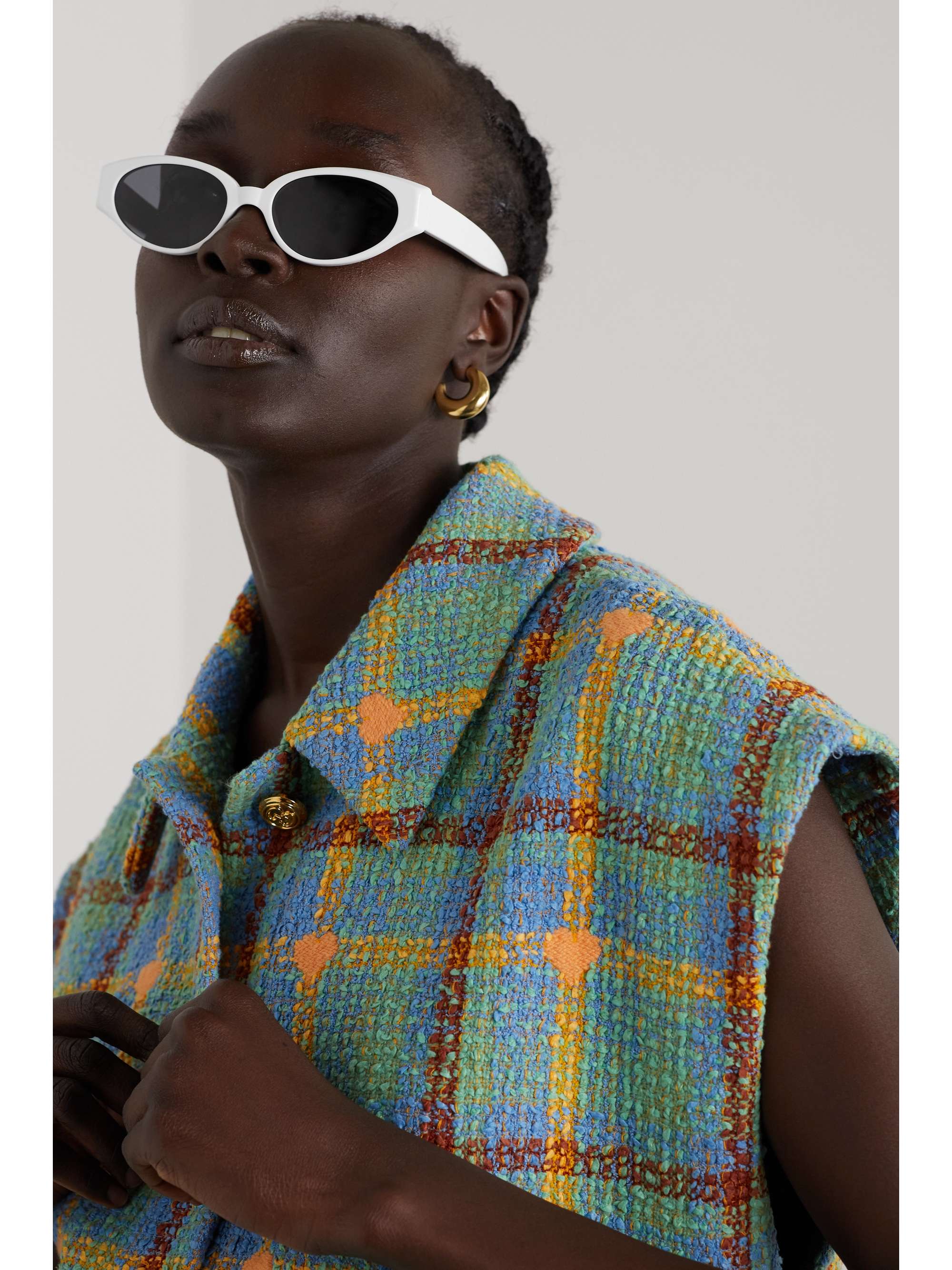 KIMEZE Gabriel oval-frame acetate sunglasses
