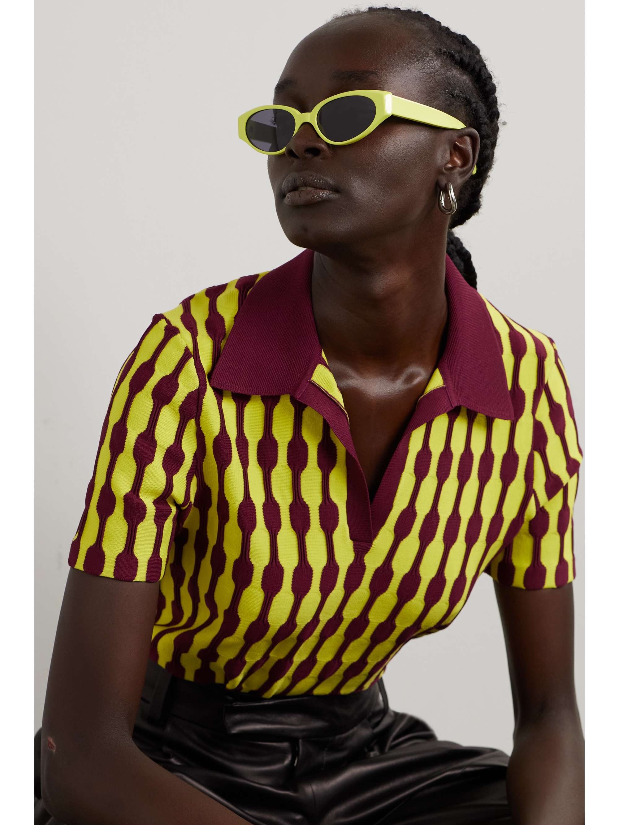 KIMEZE Gabriel oval-frame acetate sunglasses