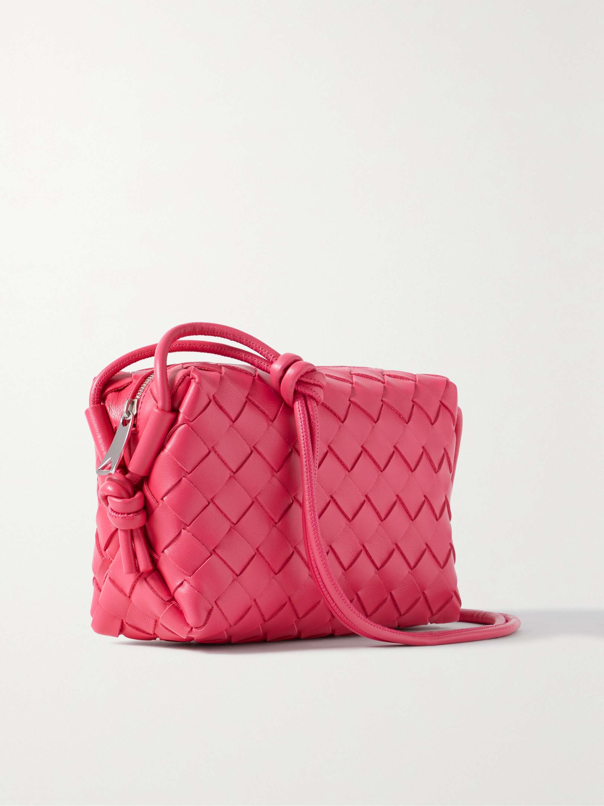 Bright pink Loop mini intrecciato 