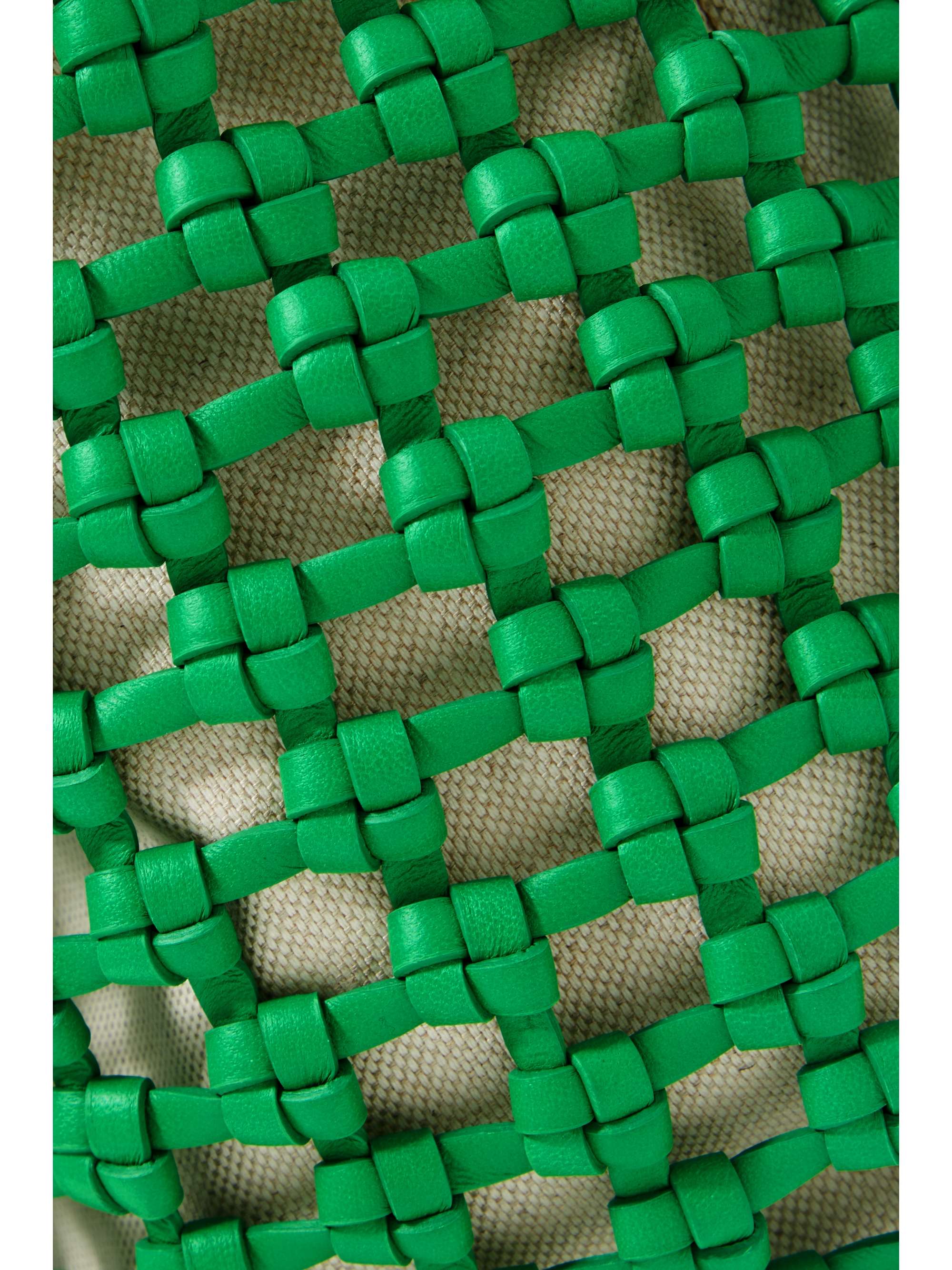 BOTTEGA VENETA Cavallino intrecciato leather and canvas tote