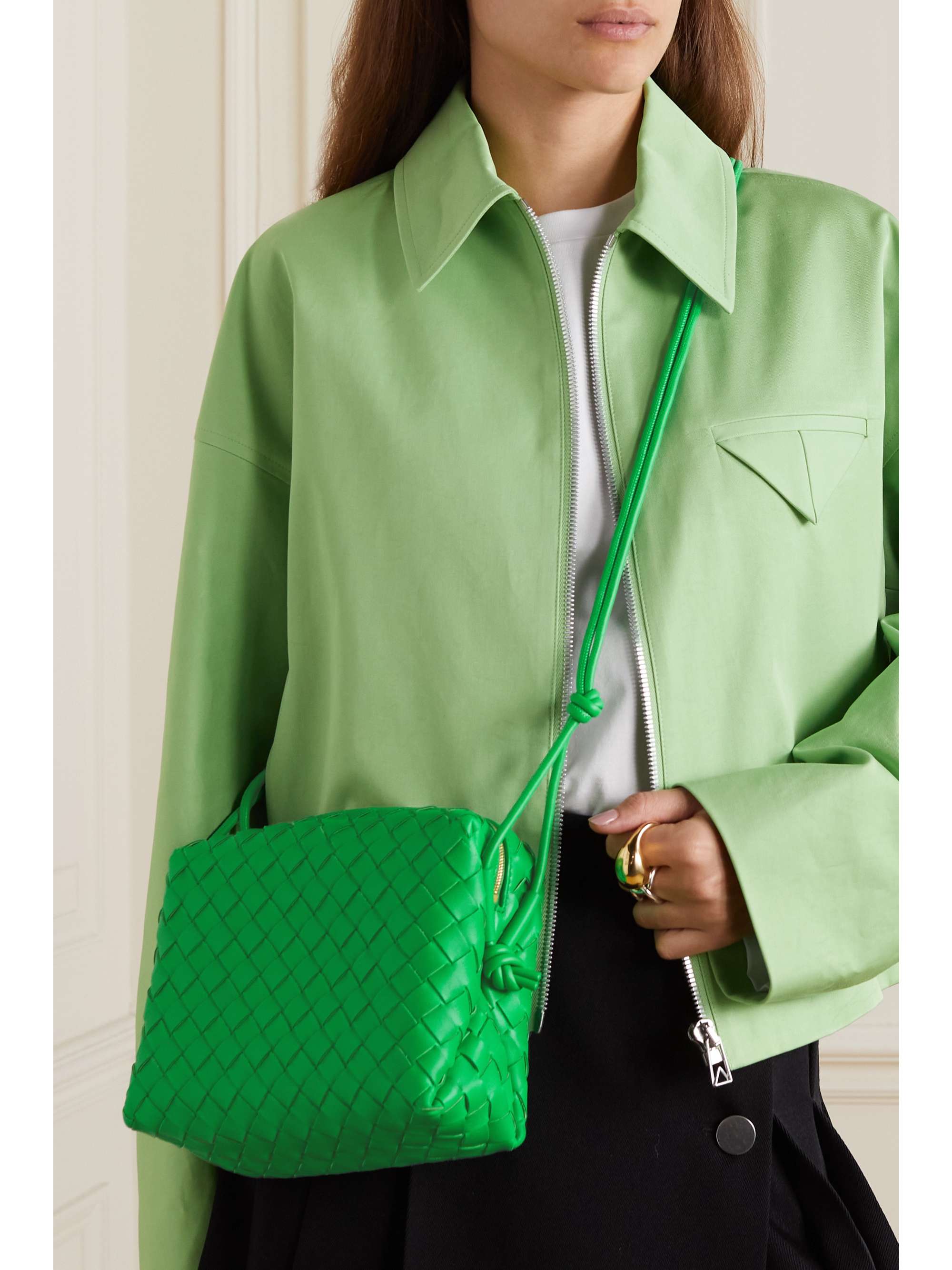 BOTTEGA VENETA Loop small intrecciato leather shoulder bag