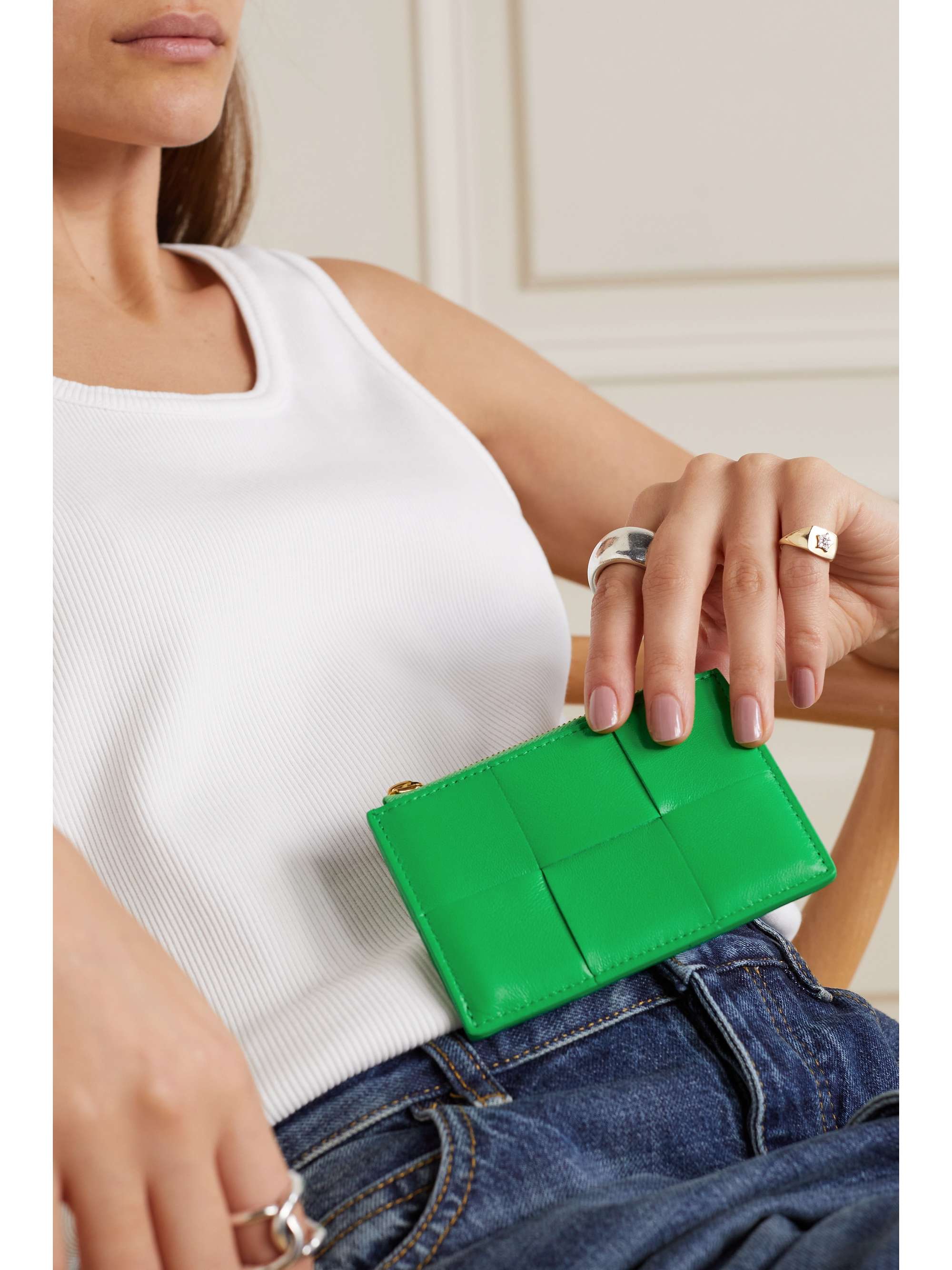 BOTTEGA VENETA Cassette intrecciato leather cardholder