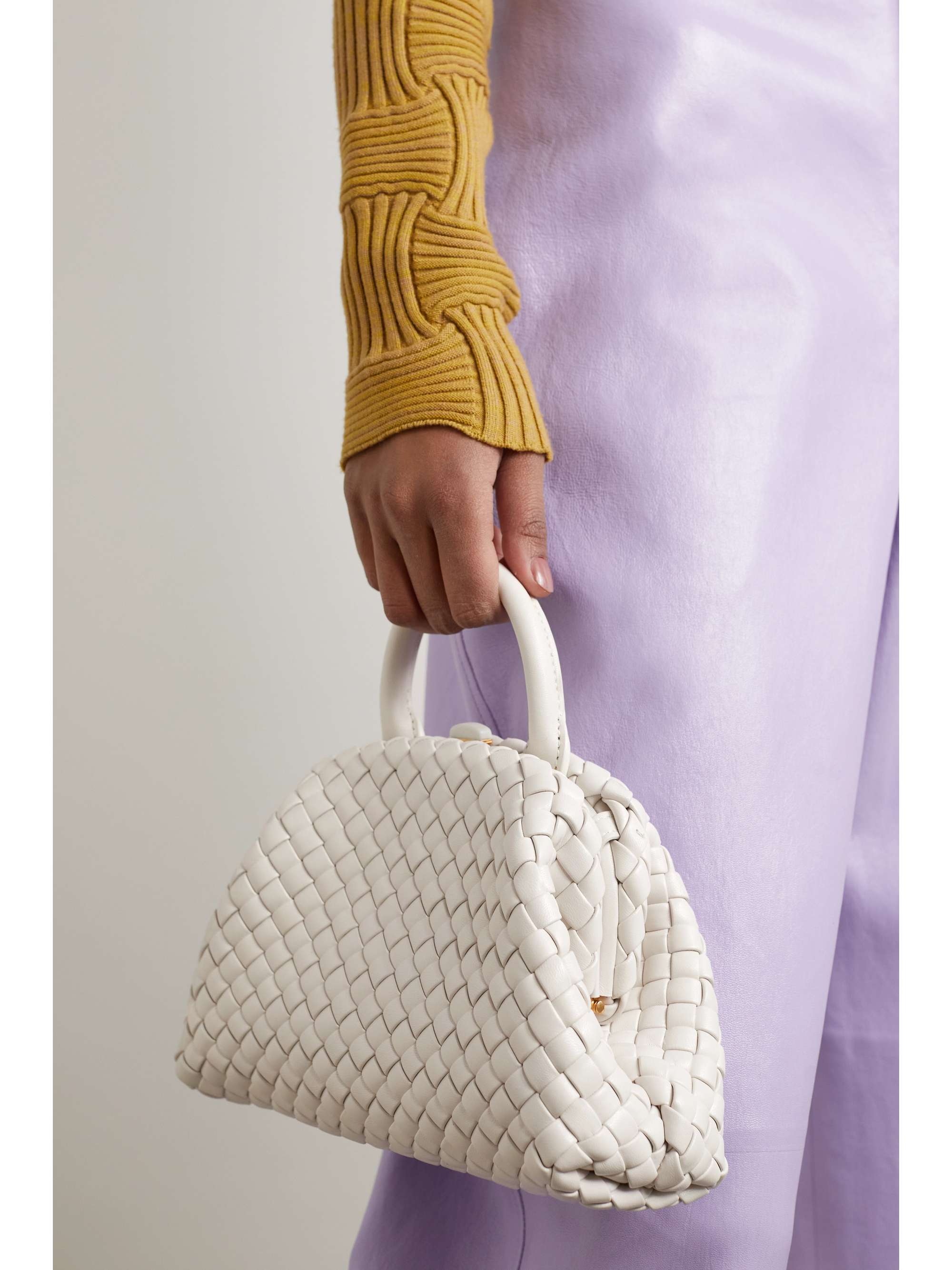 BOTTEGA VENETA Handle mini intrecciato leather tote | NET-A-PORTER