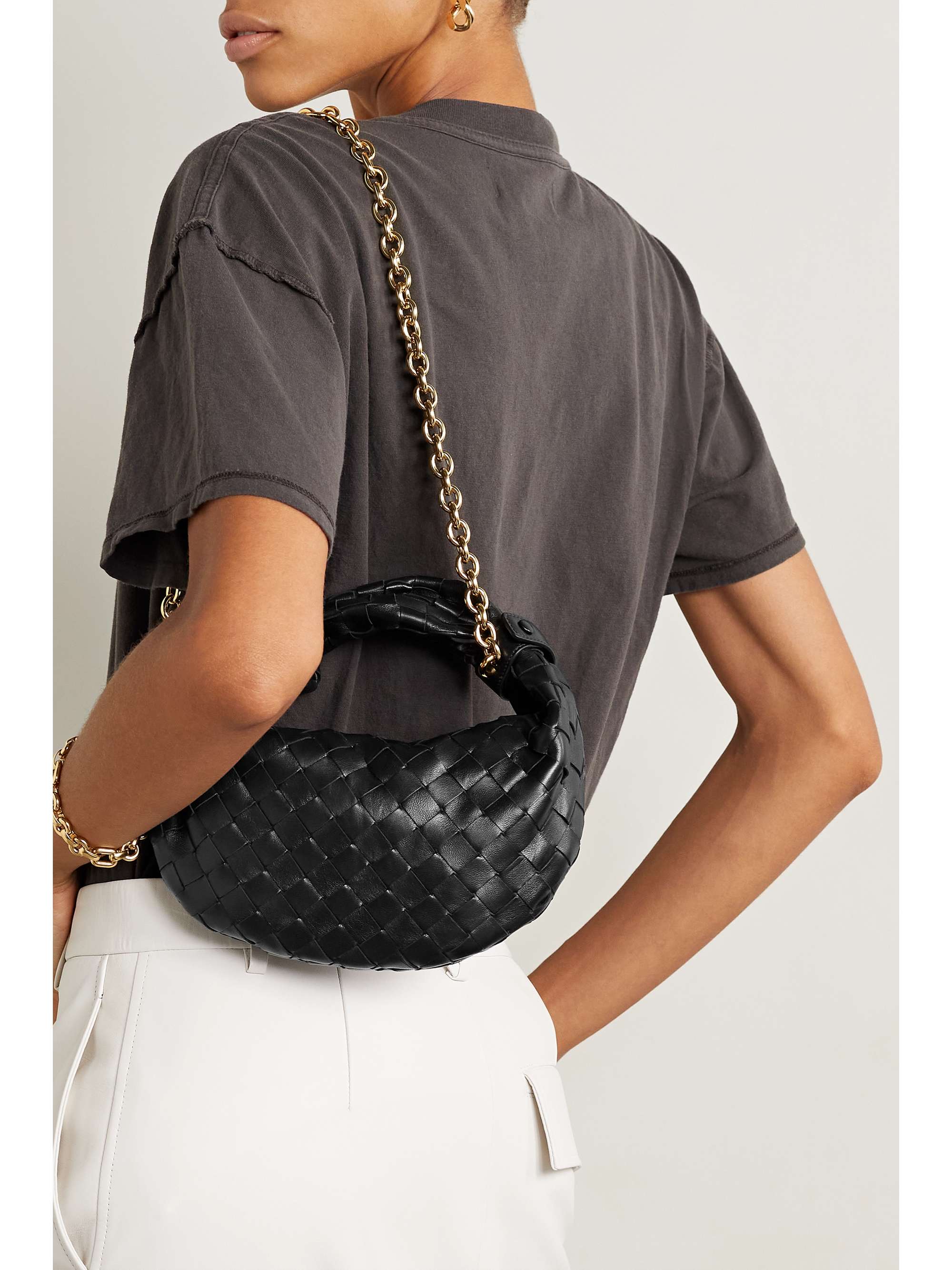 BOTTEGA VENETA Jodie mini knotted intrecciato leather tote