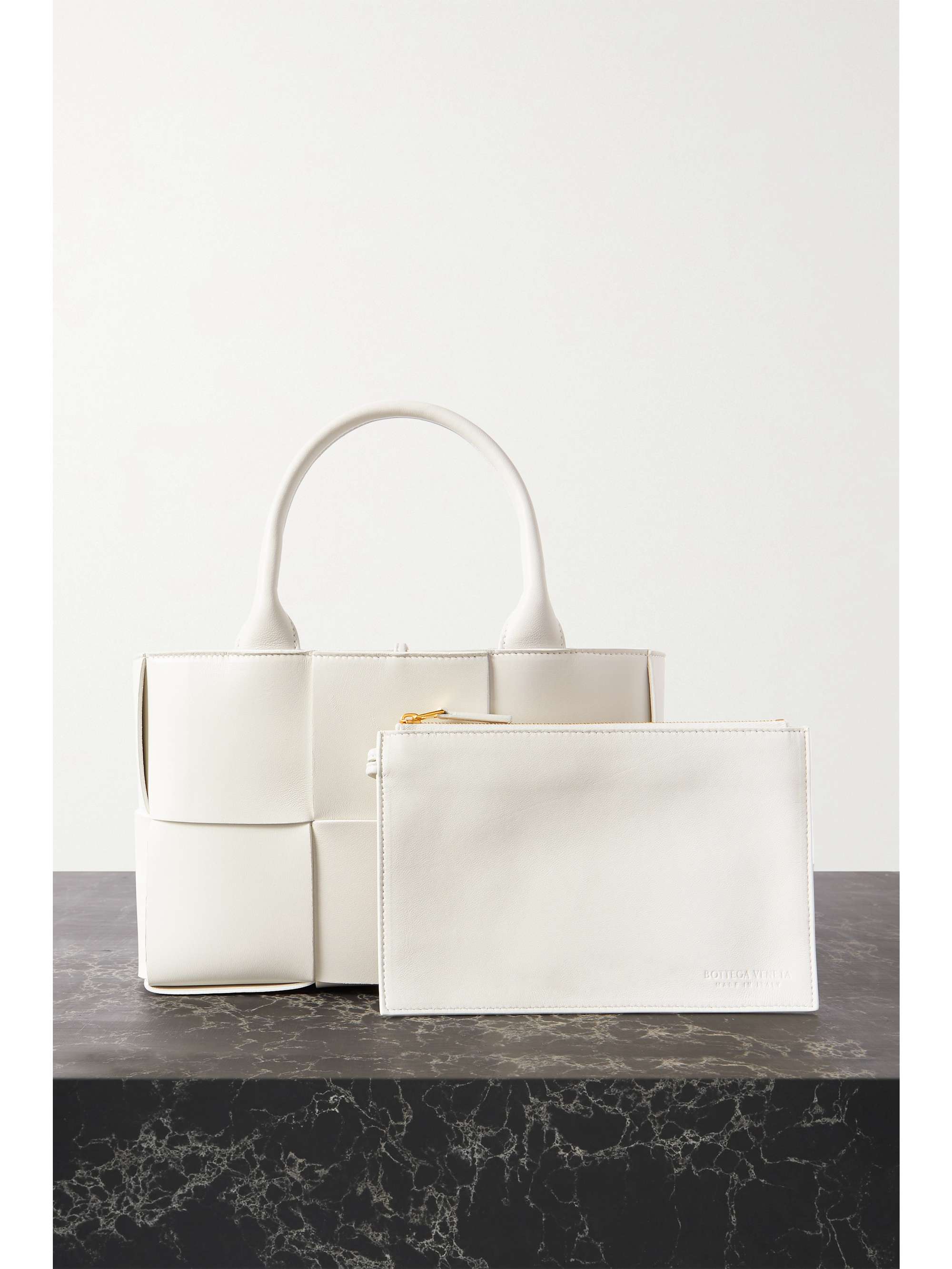 BOTTEGA VENETA Arco mini intrecciato textured-leather tote