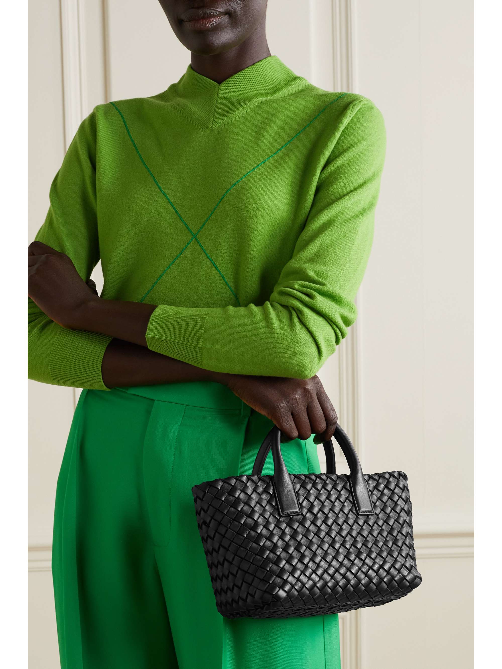 BOTTEGA VENETA Cabat mini intrecciato leather tote