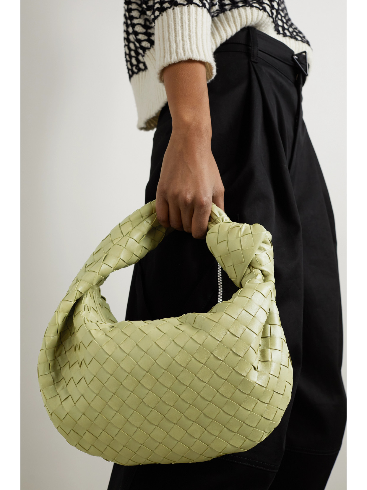 Jodie Small Intrecciato Leather Tote