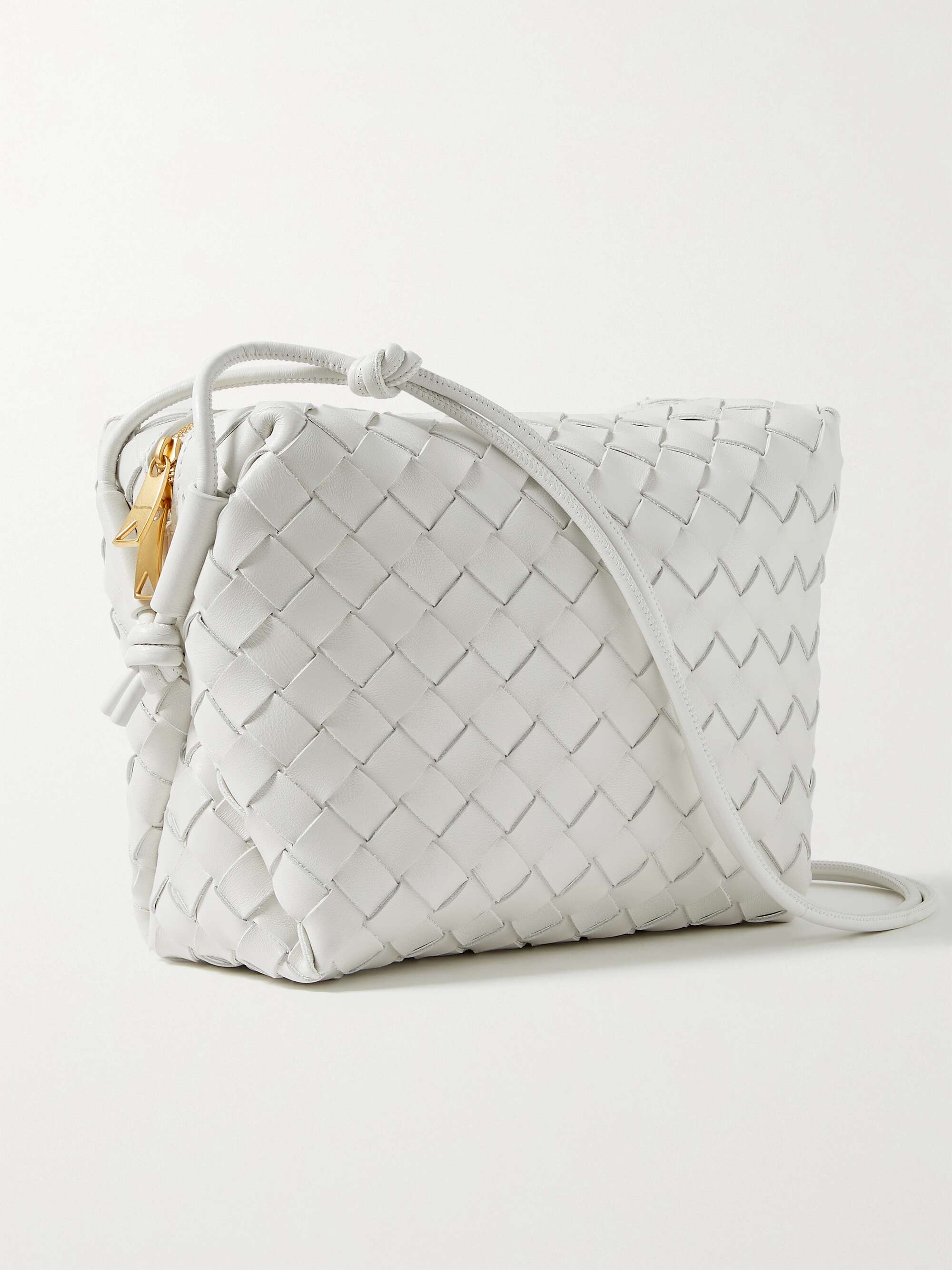 Bottega Veneta Mini Loop White Leather Shoulder Bag New