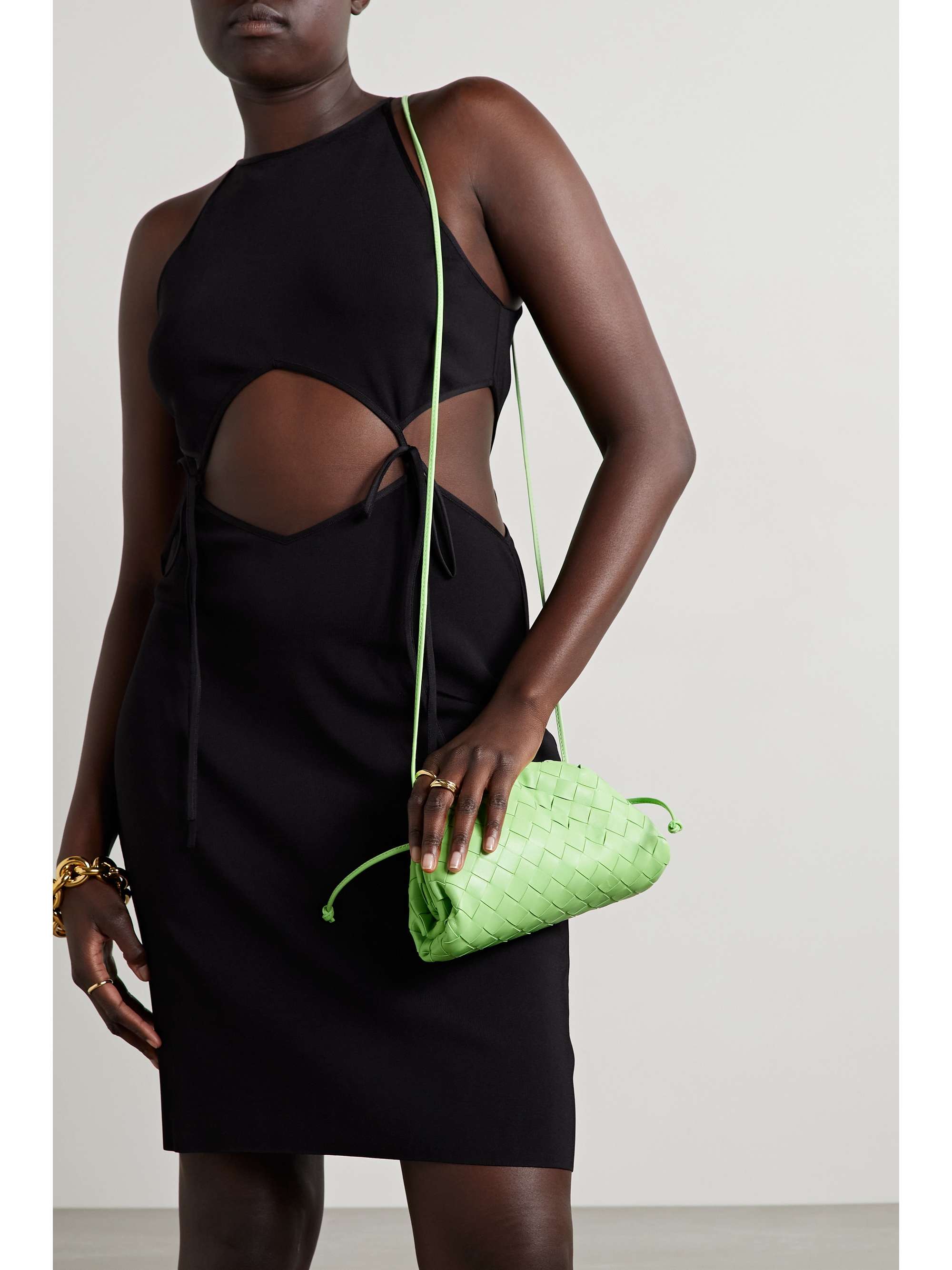 BOTTEGA VENETA The Pouch mini intrecciato leather clutch