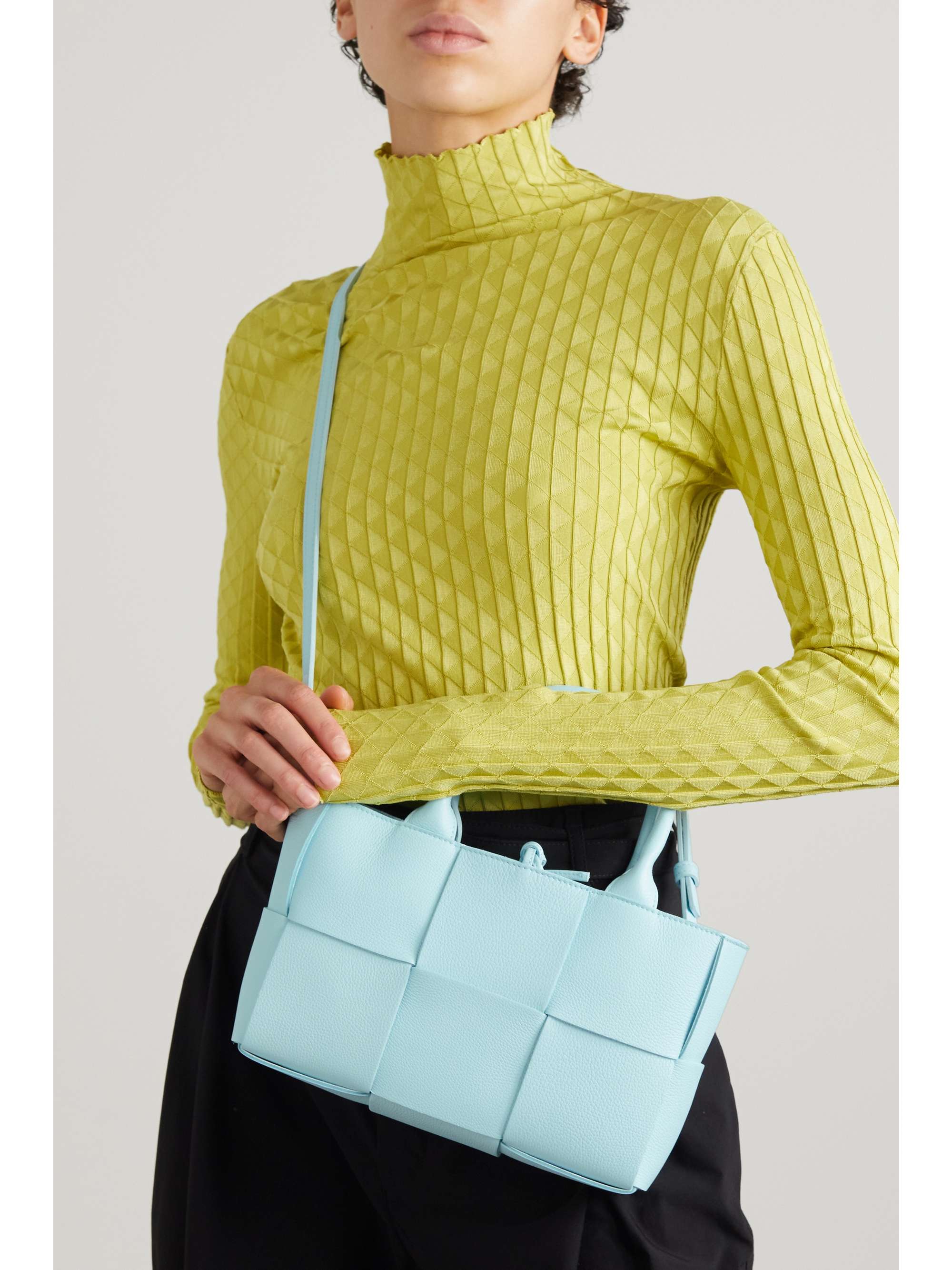 BOTTEGA VENETA Arco mini intrecciato textured-leather tote
