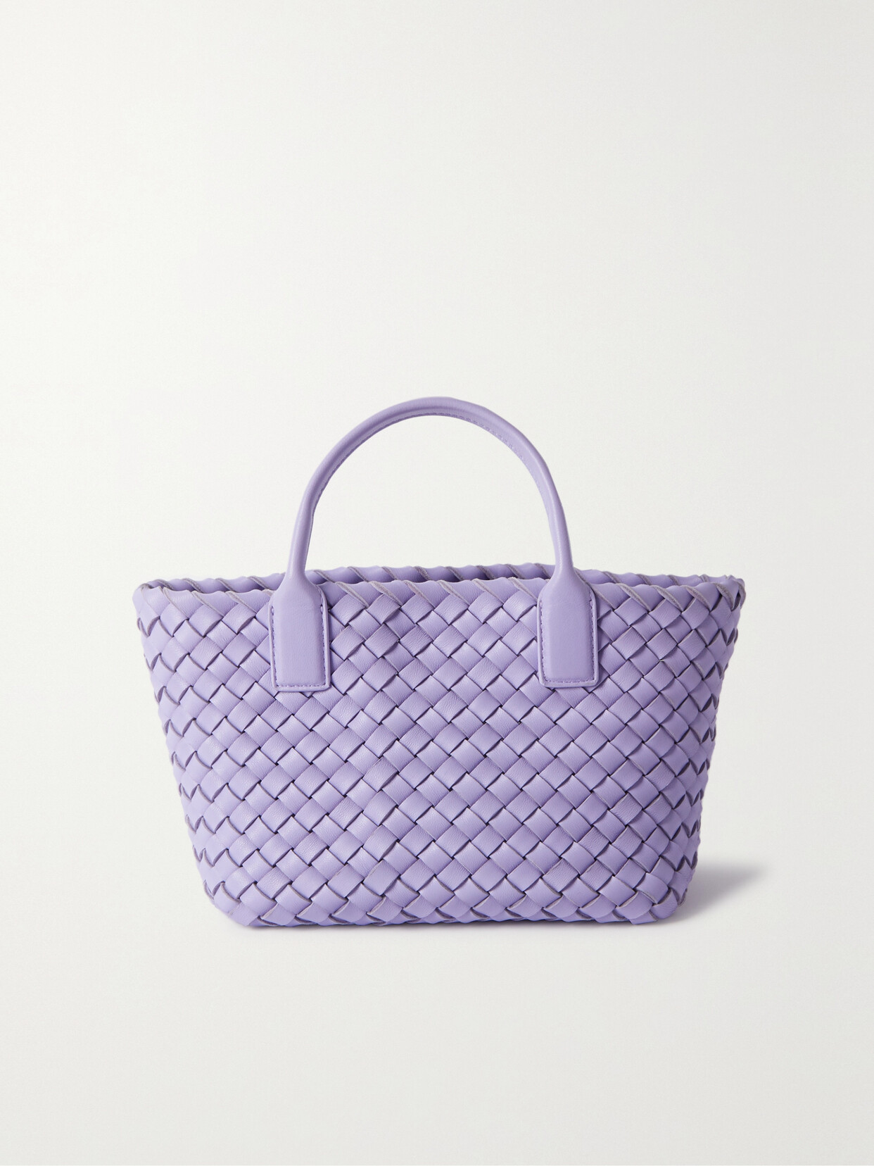 Bottega Veneta - Cabat Mini Intrecciato Leather Tote - Purple