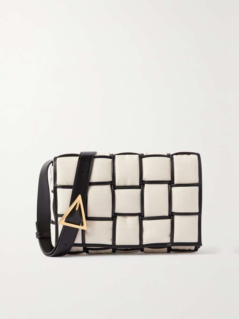 Bottega Veneta Cassette Padded Intrecciato Leather-trimmed Canvas Shoulder Bag
