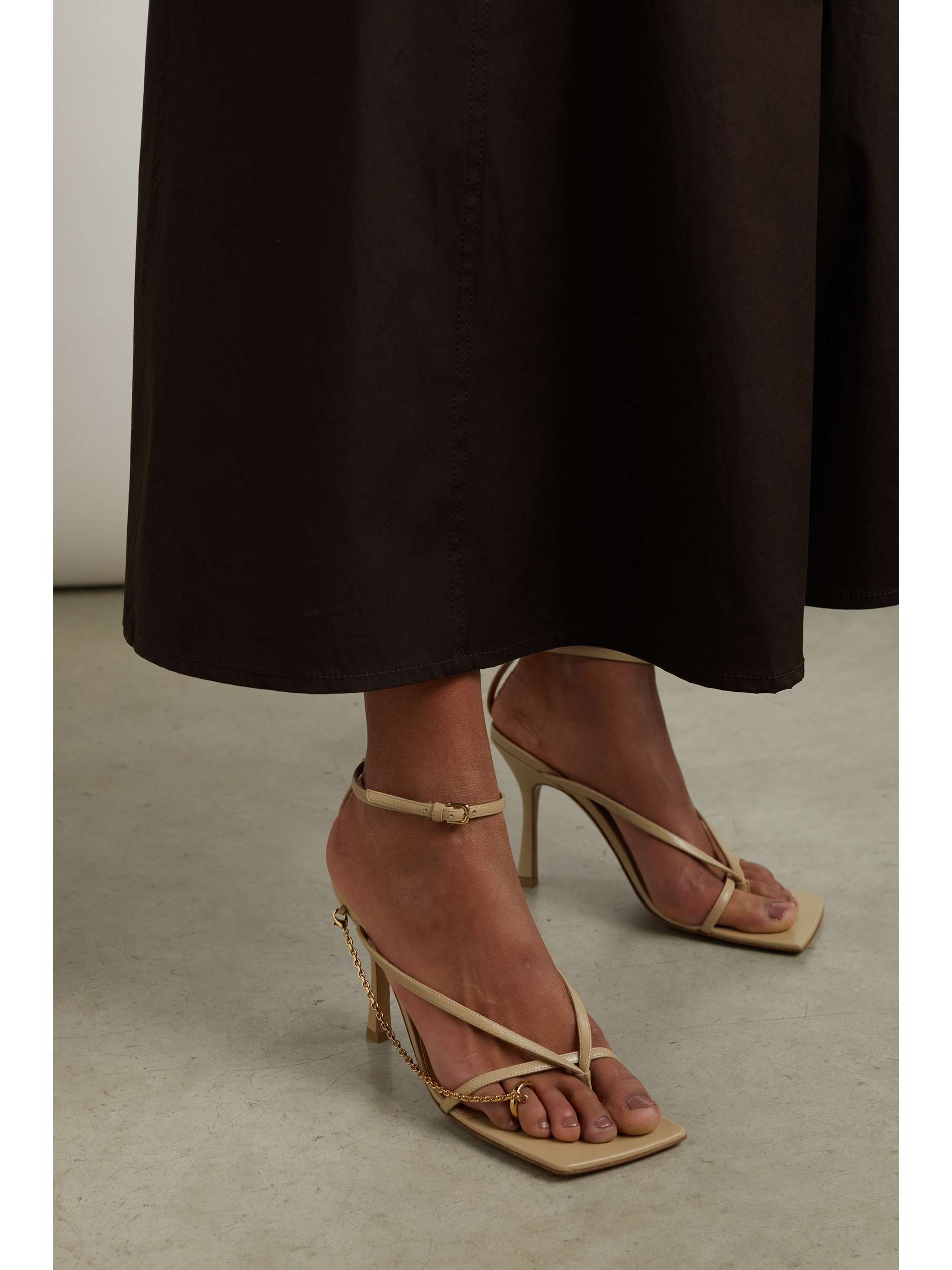 BOTTEGA VENETA Embellished leather sandals | NET-A-PORTER