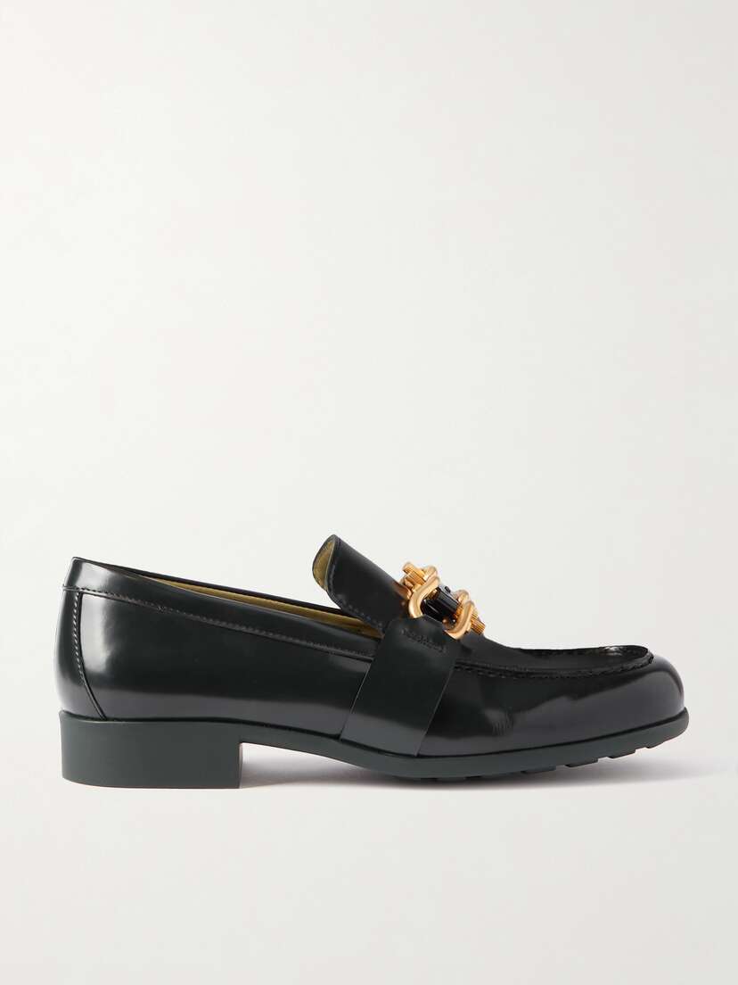Bottega Veneta Embellished Patent-leather Loafers