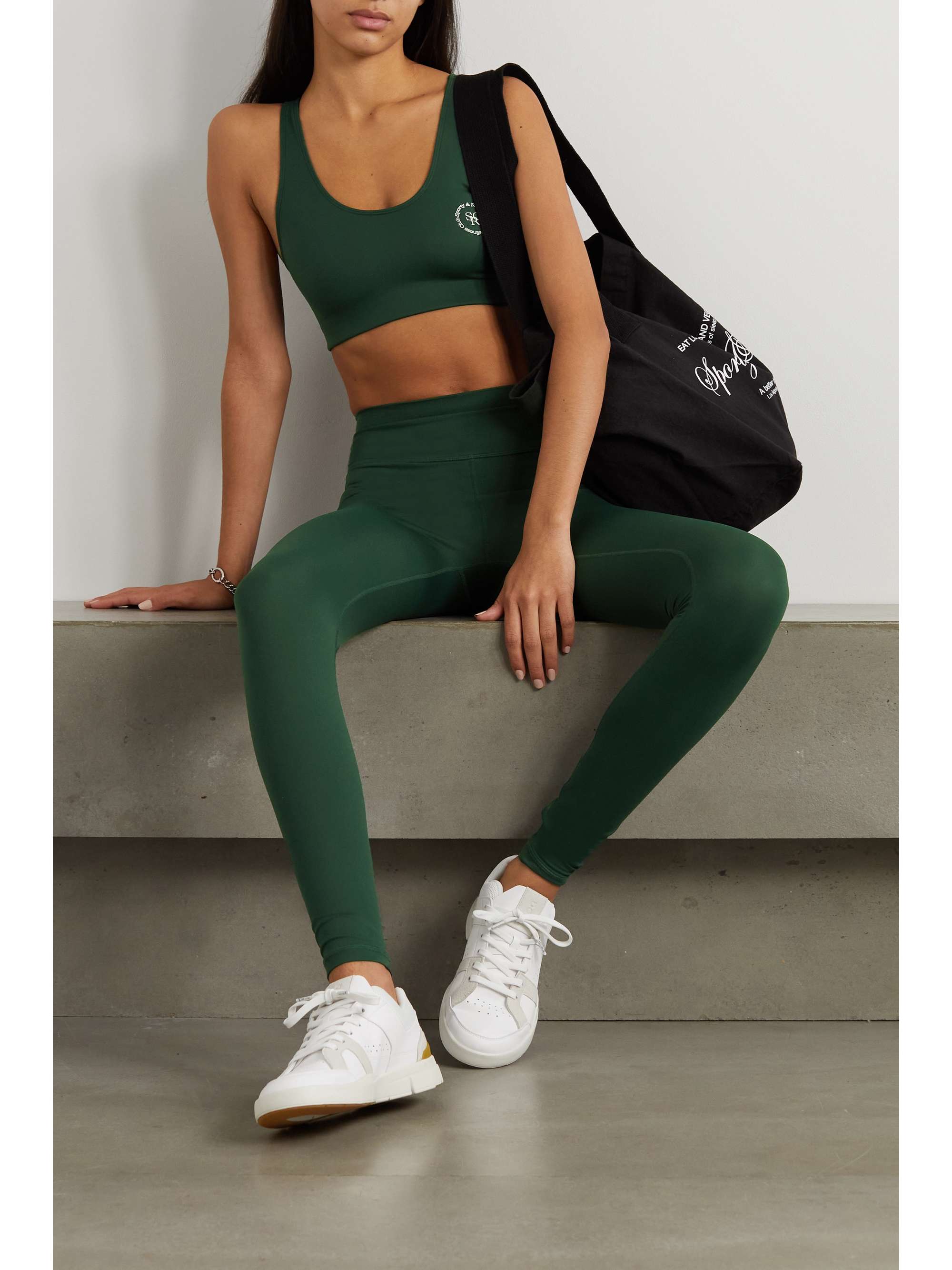 SPORTY & RICH Billie printed stretch sports bra