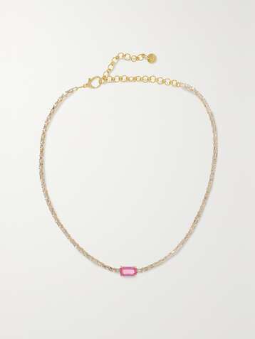 Material Good | Shay | Dot-Dash Pink Sapphire & Diamond Choker by Shay