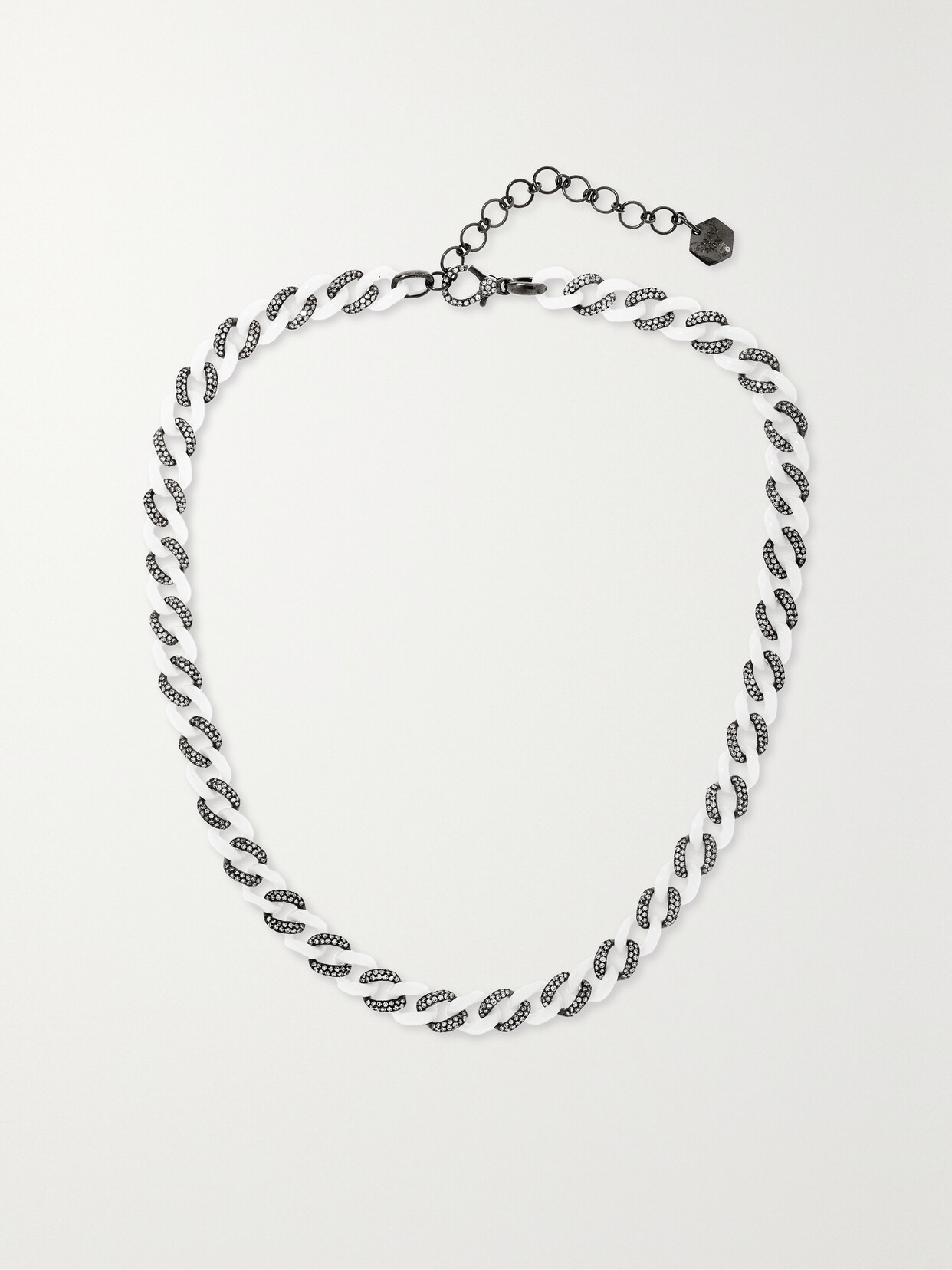 SHAY 18-karat ened Gold, Ceramic And Diamond Necklace