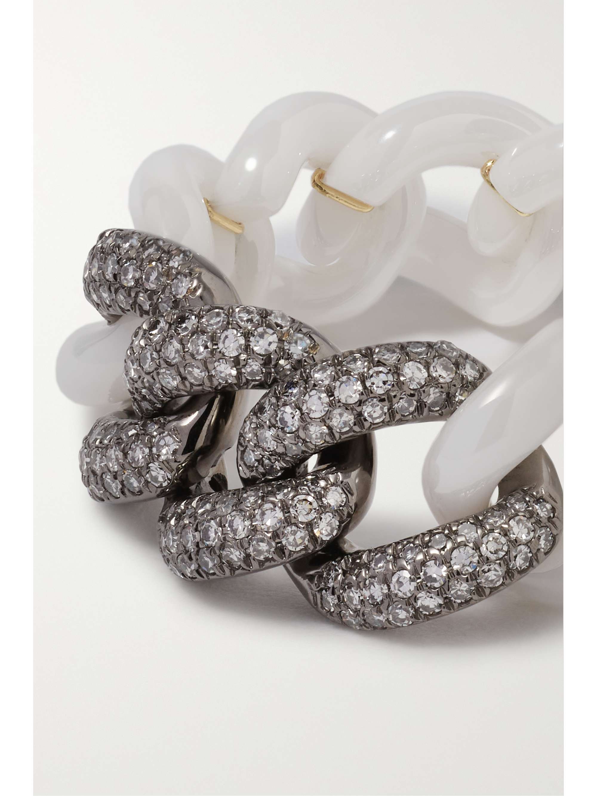 SHAY Ceramic, 18-karat blackened gold and diamond ring