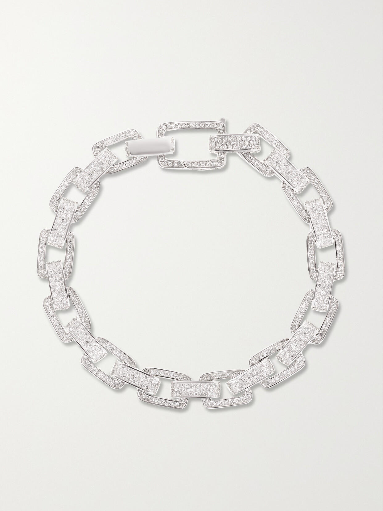 Shay Deco Link 18-karat White Gold Diamond Bracelet