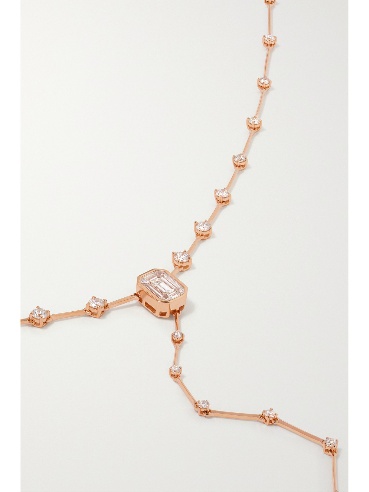 SHAY - Illusion Constellation 18-karat Rose Gold Diamond Necklace - one size