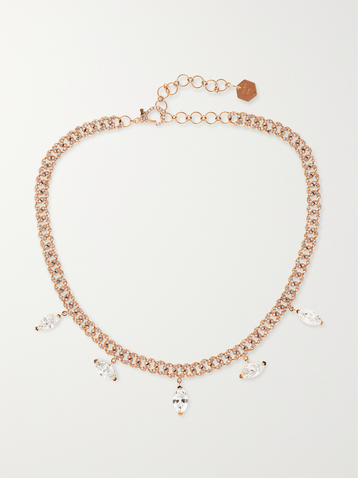 Shay 18-karat Rose Gold Diamond Necklace