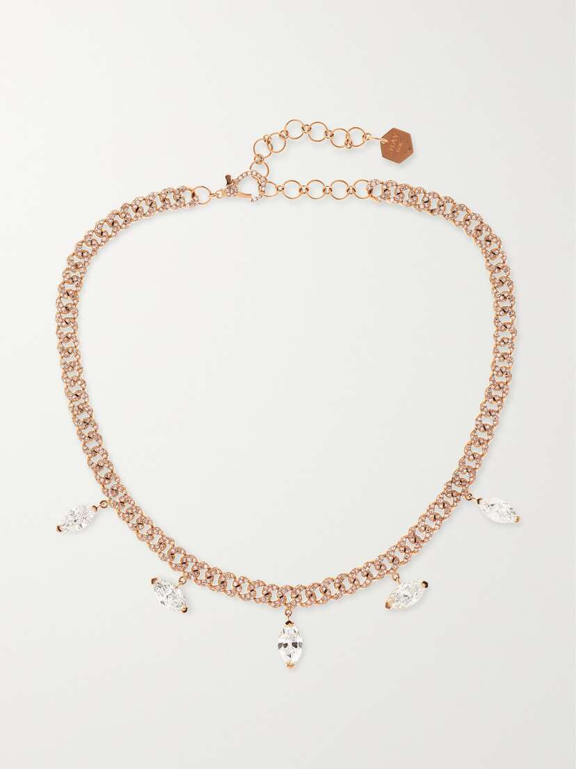 SHAY 18-karat Rose Gold Diamond Necklace