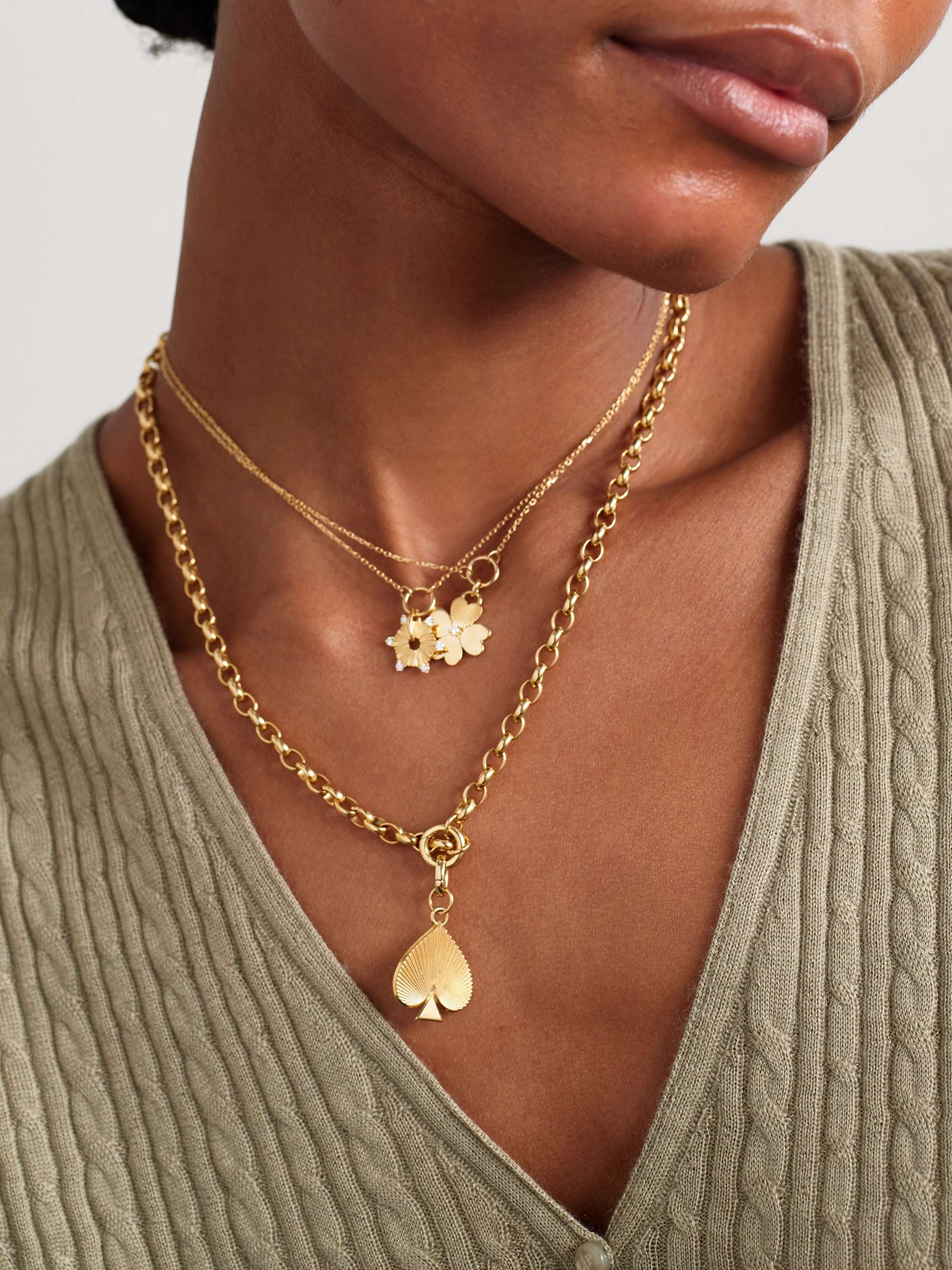 FOUNDRAE Reverie Spade 18-karat gold necklace