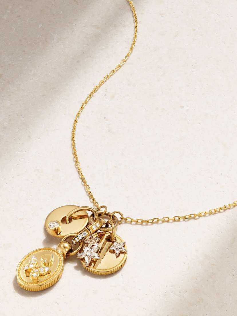 Foundrae Reverie & Resilience 18-karat Gold Diamond Necklace