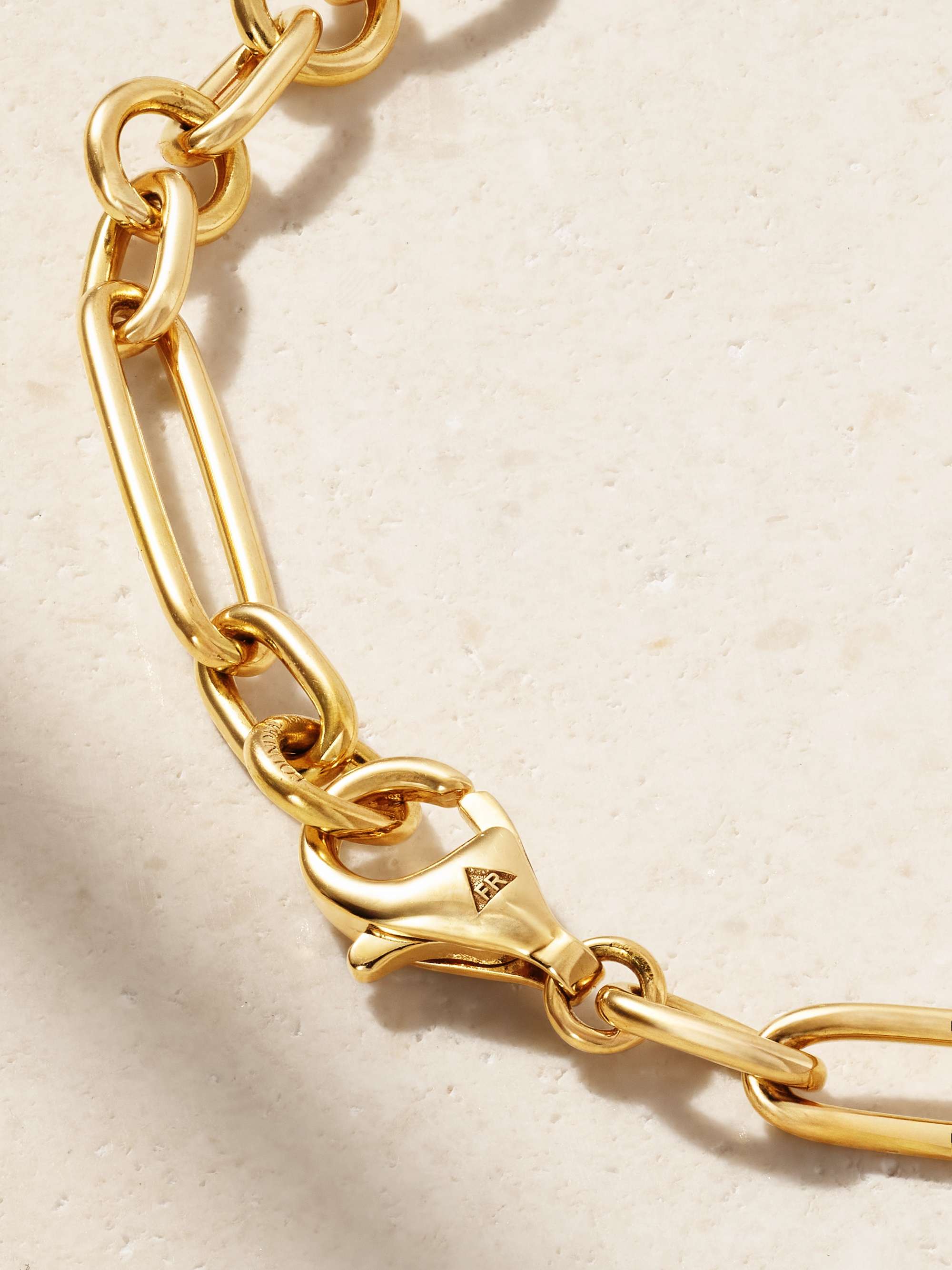 FOUNDRAE Small Mixed Clip 18-karat gold bracelet