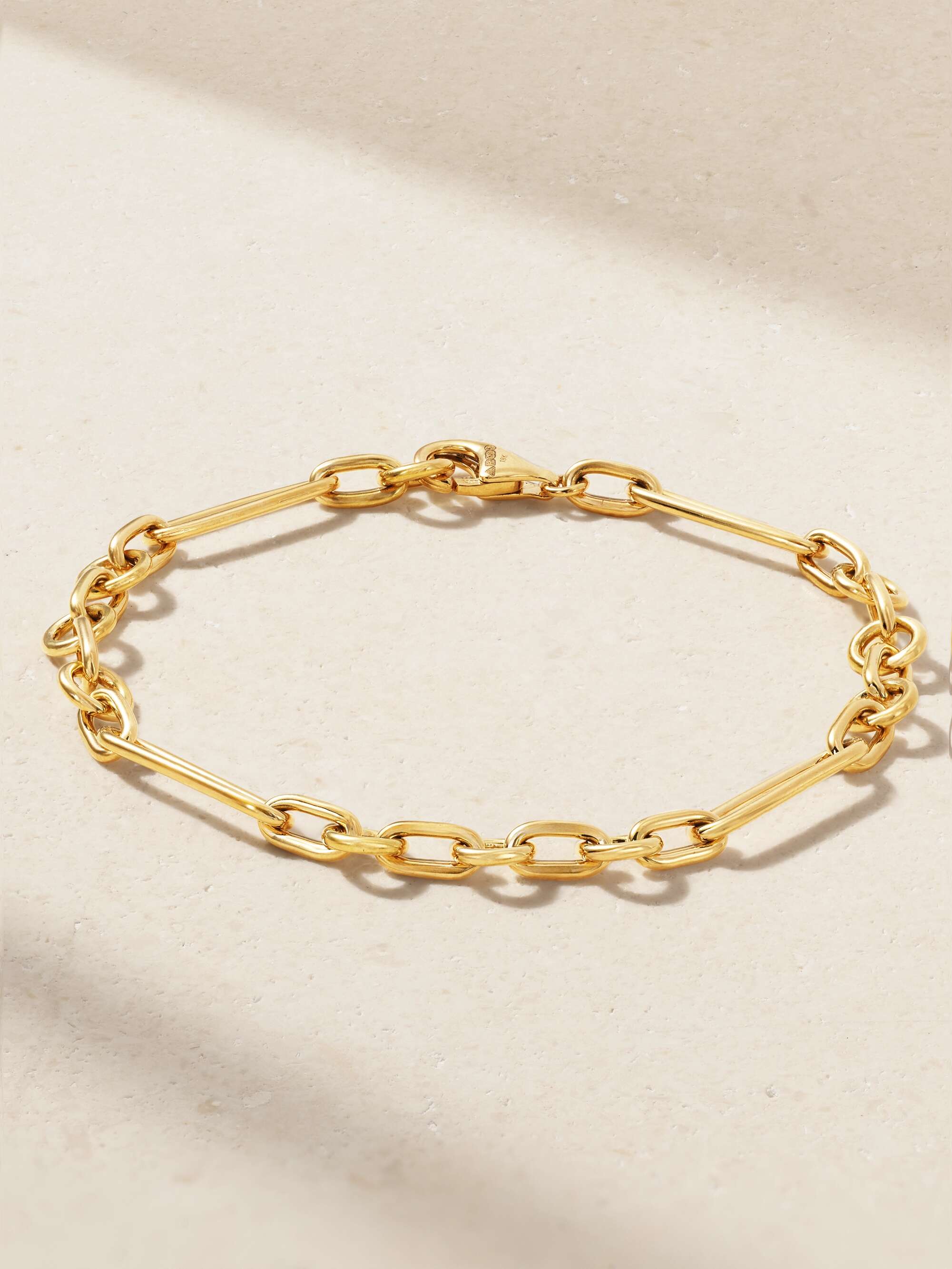 FOUNDRAE Small Mixed Clip 18-karat gold bracelet