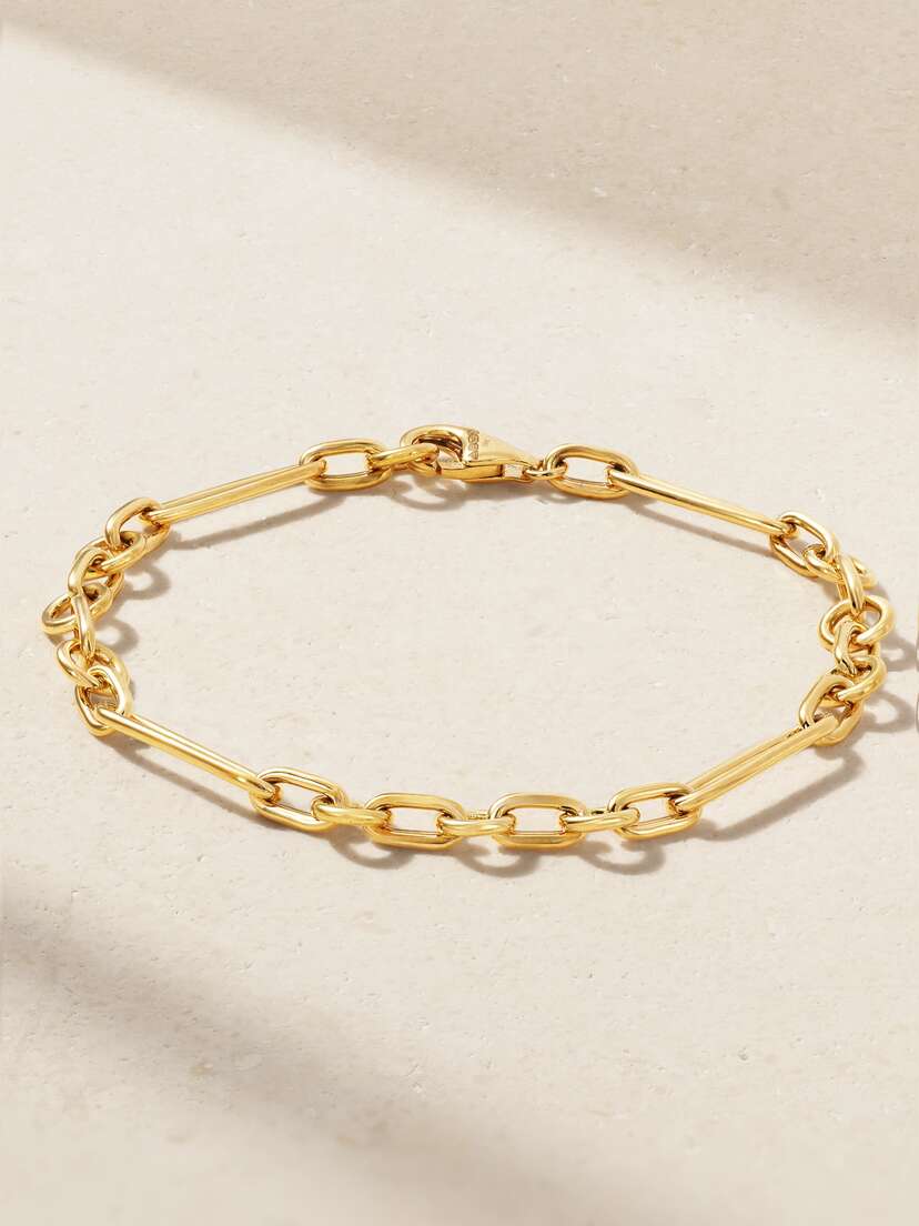 Foundrae Small Mixed Clip 18-karat Gold Bracelet