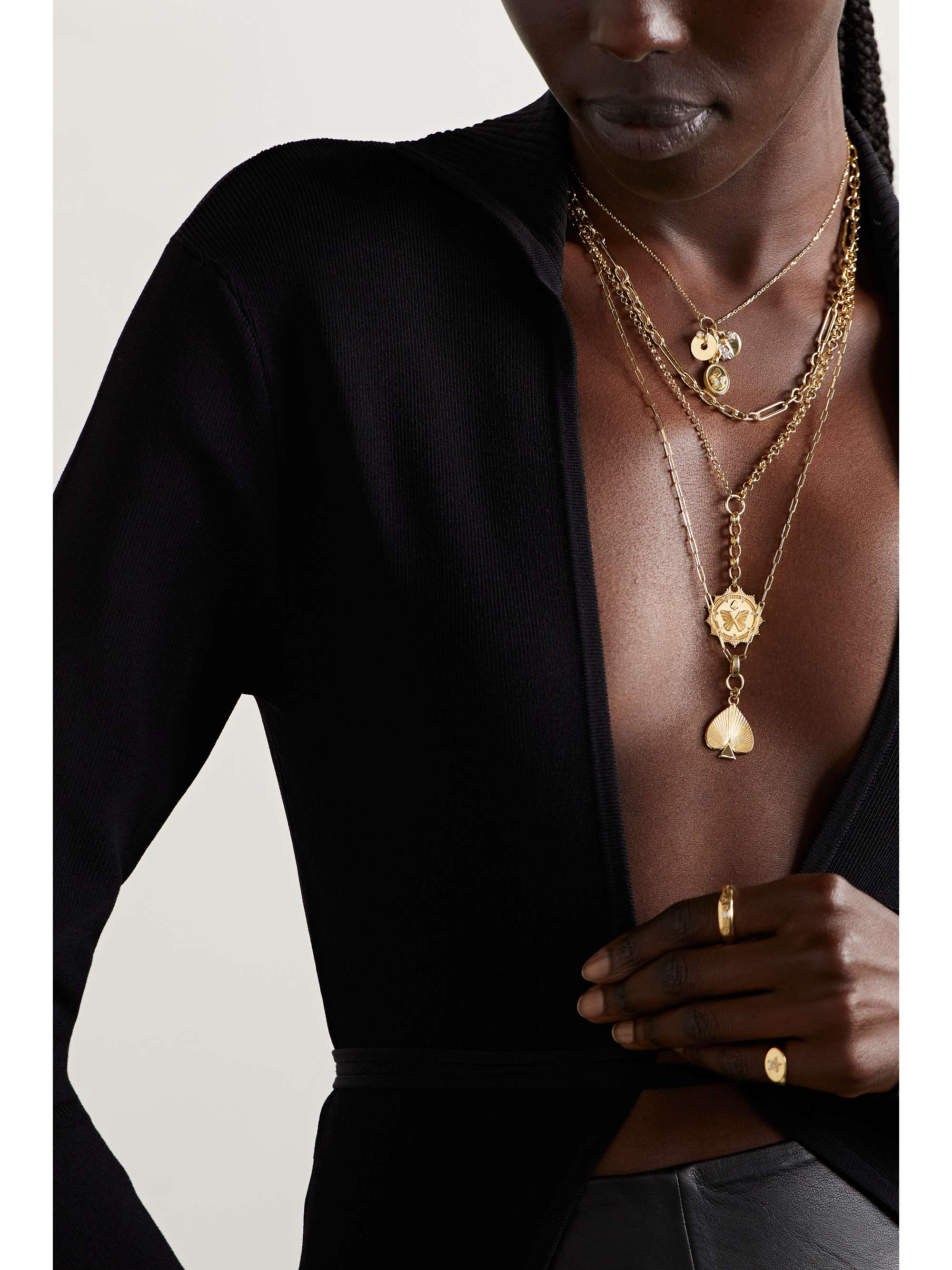 FOUNDRAE Reverie Spade 18-karat gold necklace