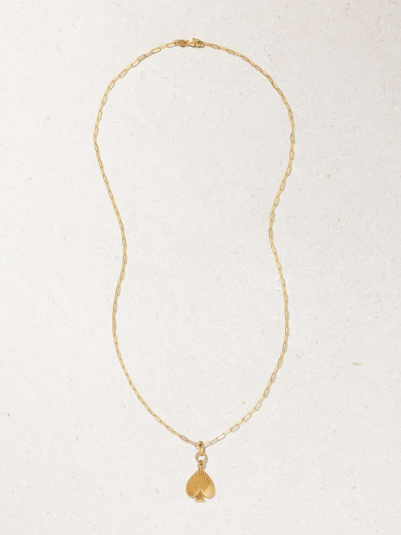 Foundrae Reverie Spade 18-karat Gold Necklace