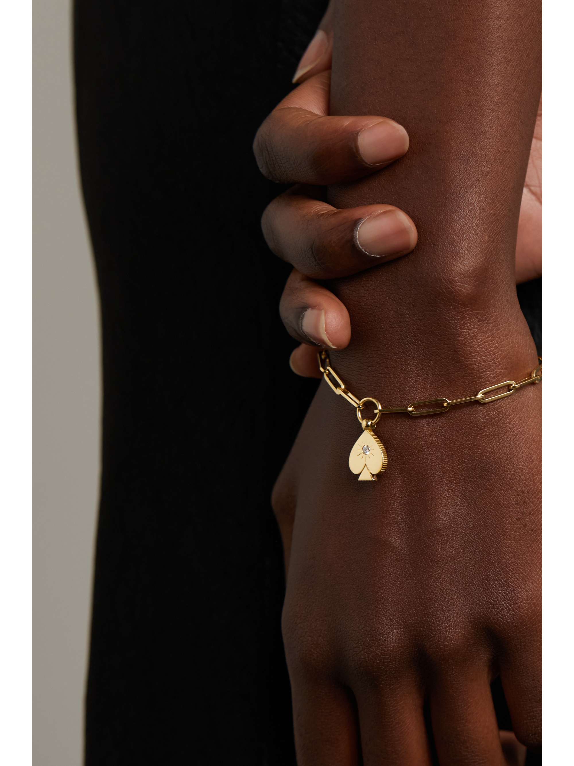 FOUNDRAE Spade Armband aus 18 Karat Gold mit Diamant