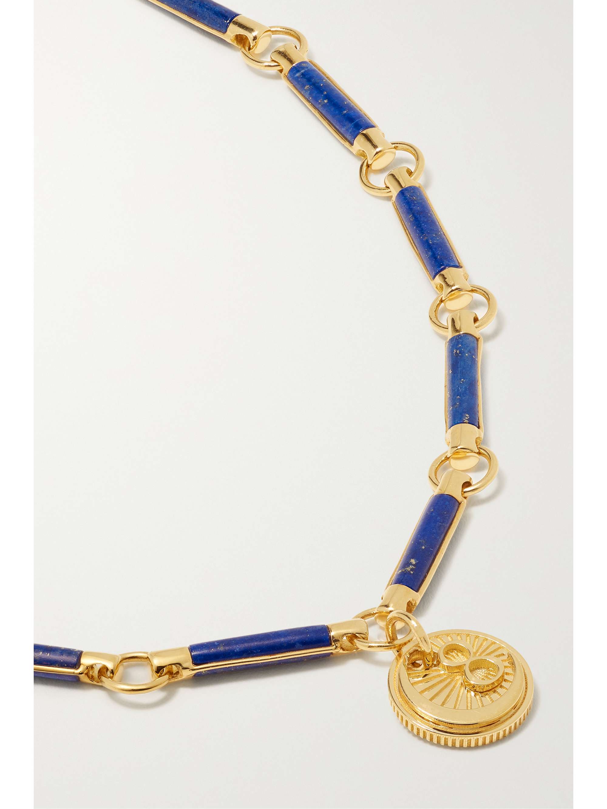 FOUNDRAE Karma 18-karat gold lapis lazuli anklet