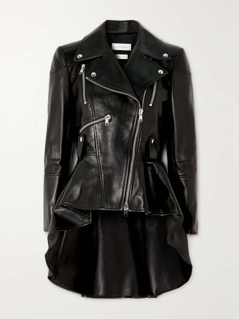 Alexander McQueen Peplum Leather Jacket