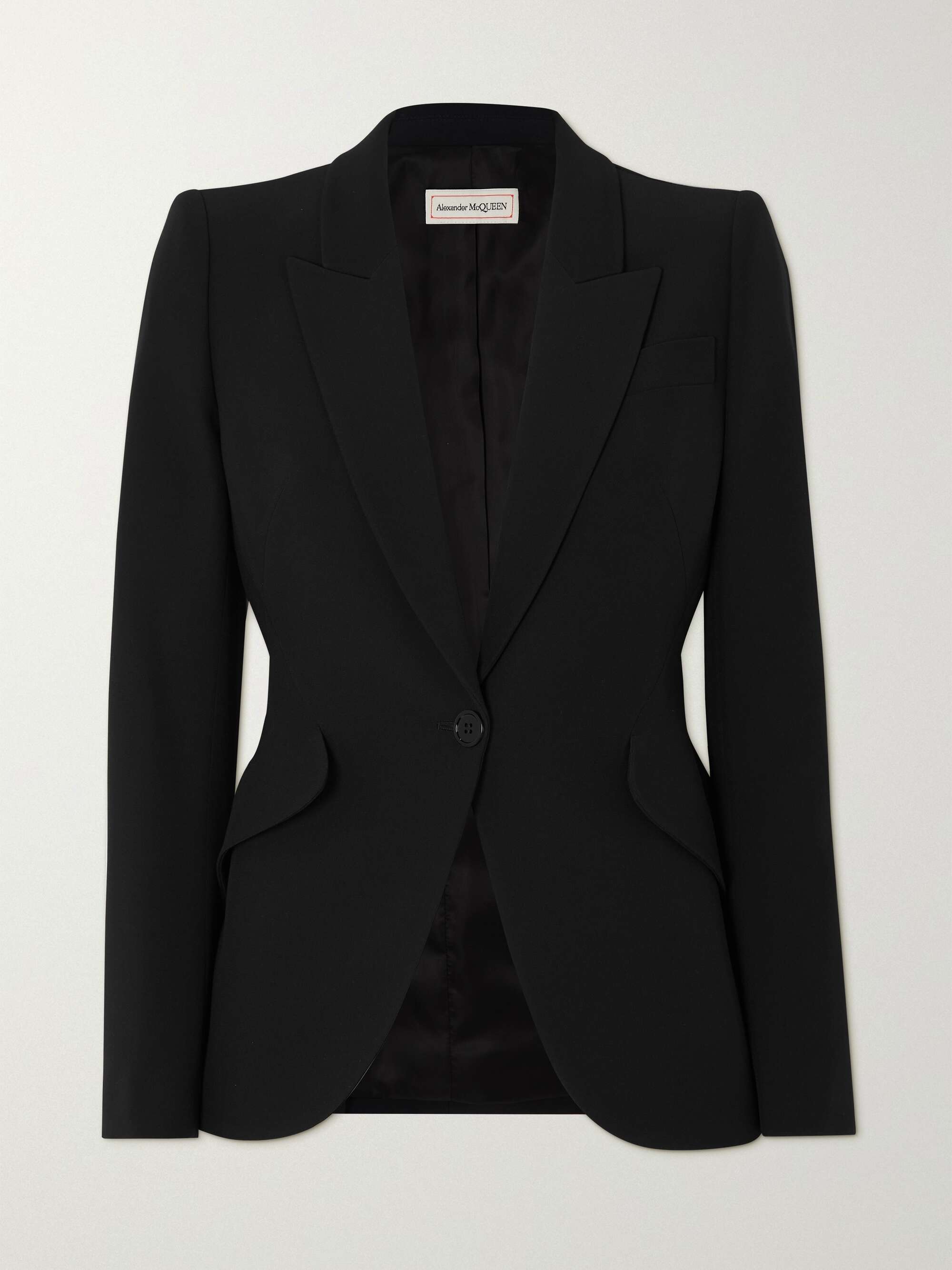 Alexander Mcqueen Crepe Blazer Black