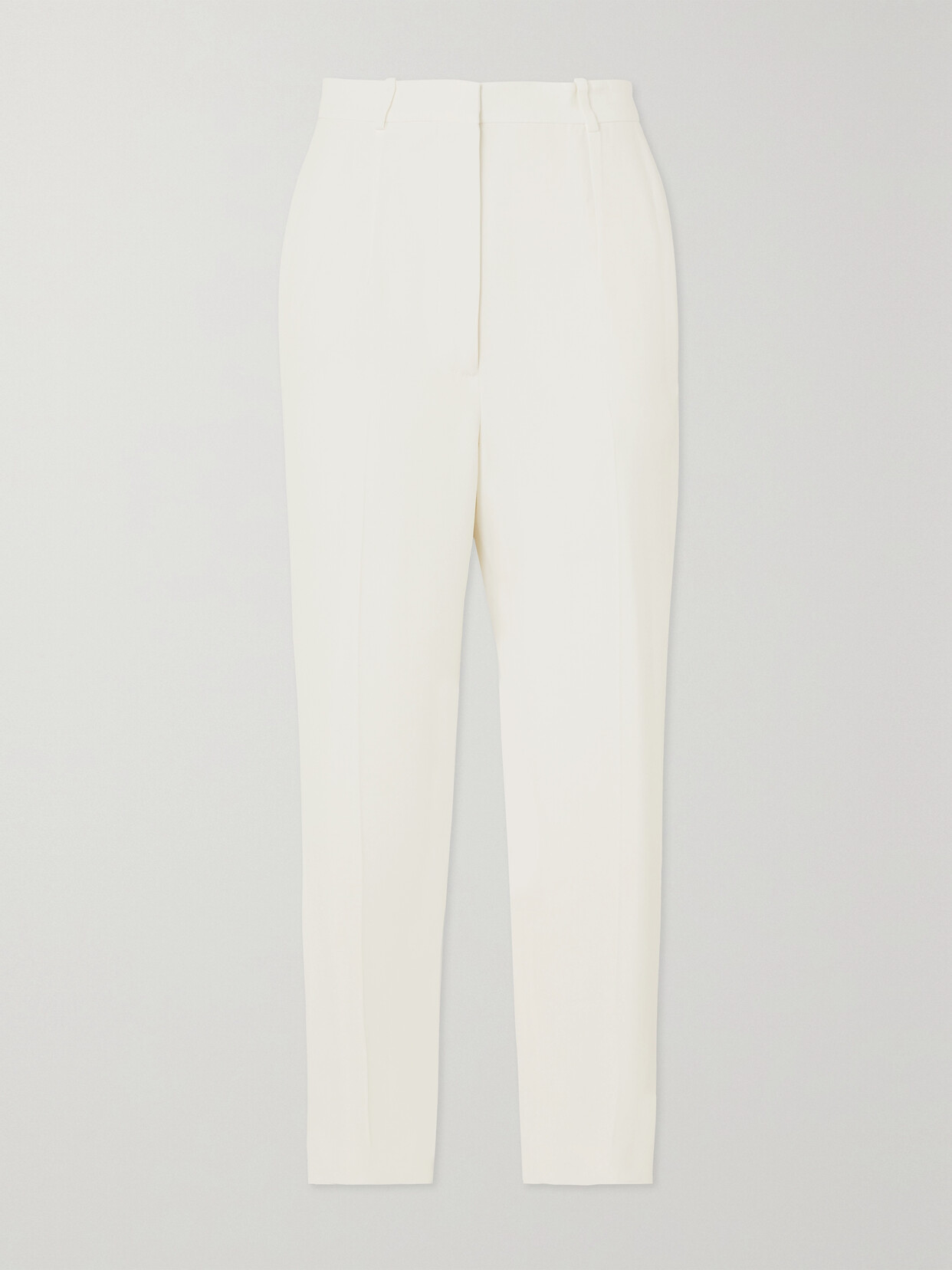 Alexander McQueen Straight-leg Crepe Pants - Ivory