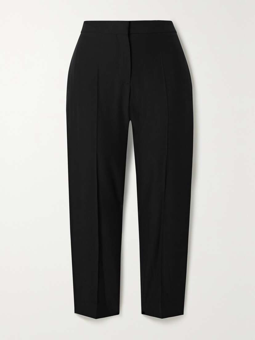 McQueen Cropped Woven Straight-leg Pants