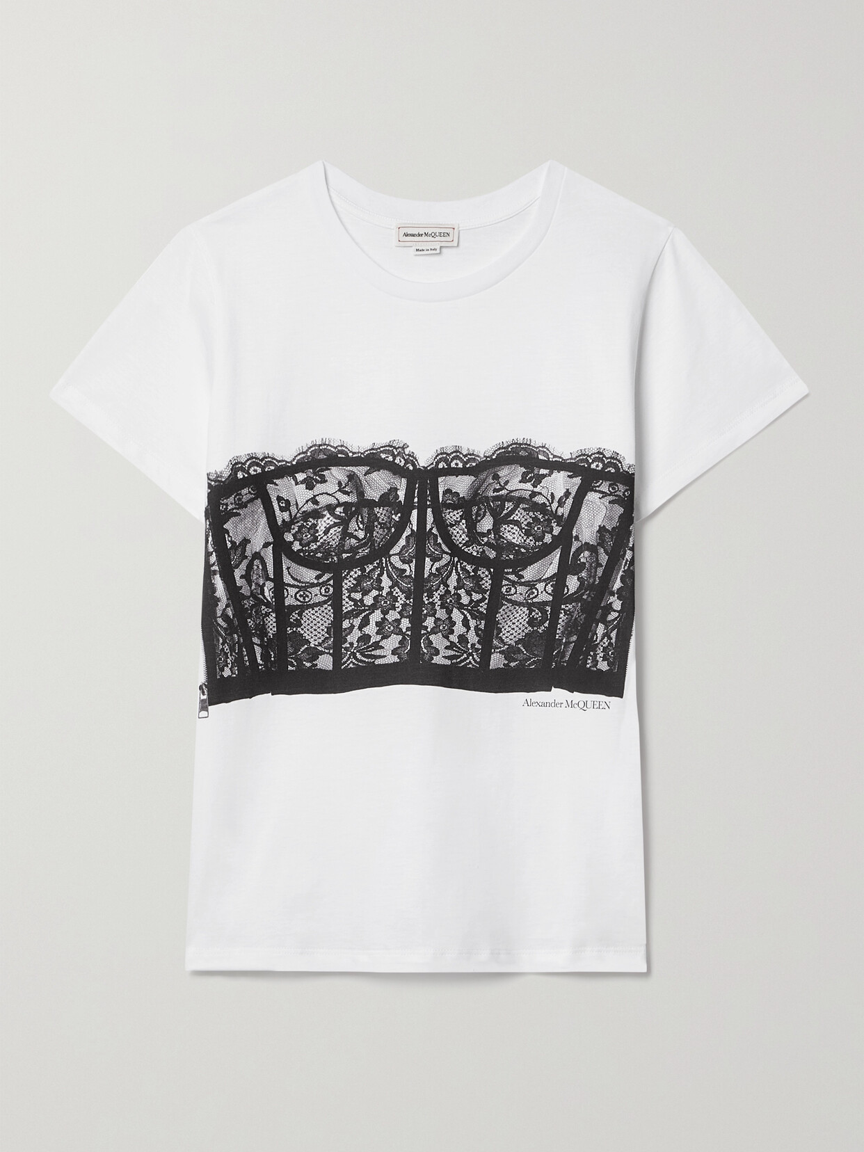 Alexander McQueen Printed Cotton-jersey T-shirt