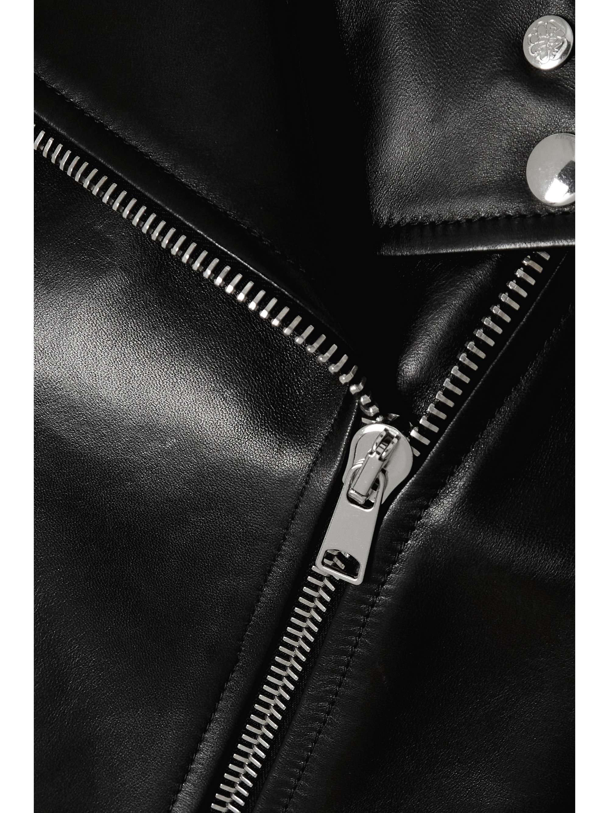 ALEXANDER MCQUEEN Belted leather biker jacket