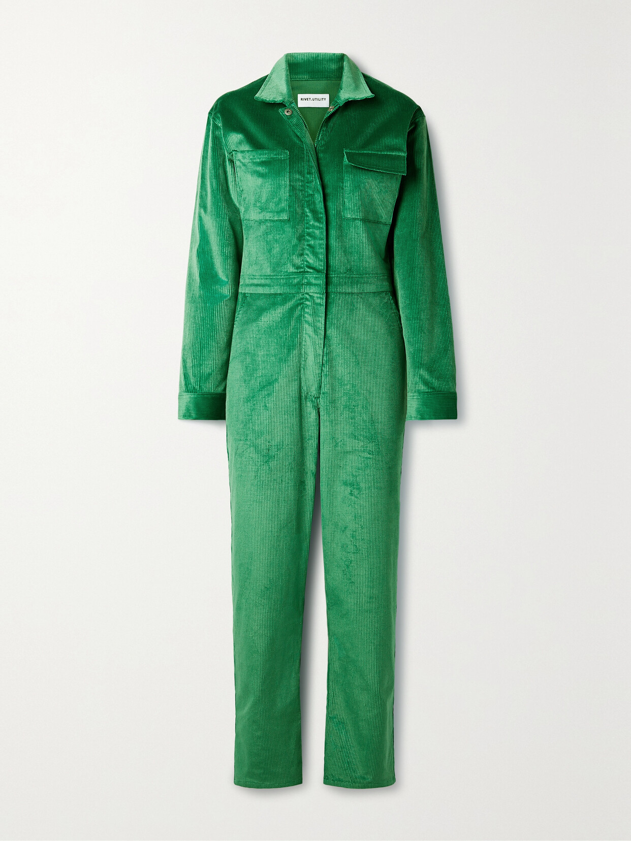 Rivet Utility - Bigwig Cotton-blend Corduroy Jumpsuit - Green