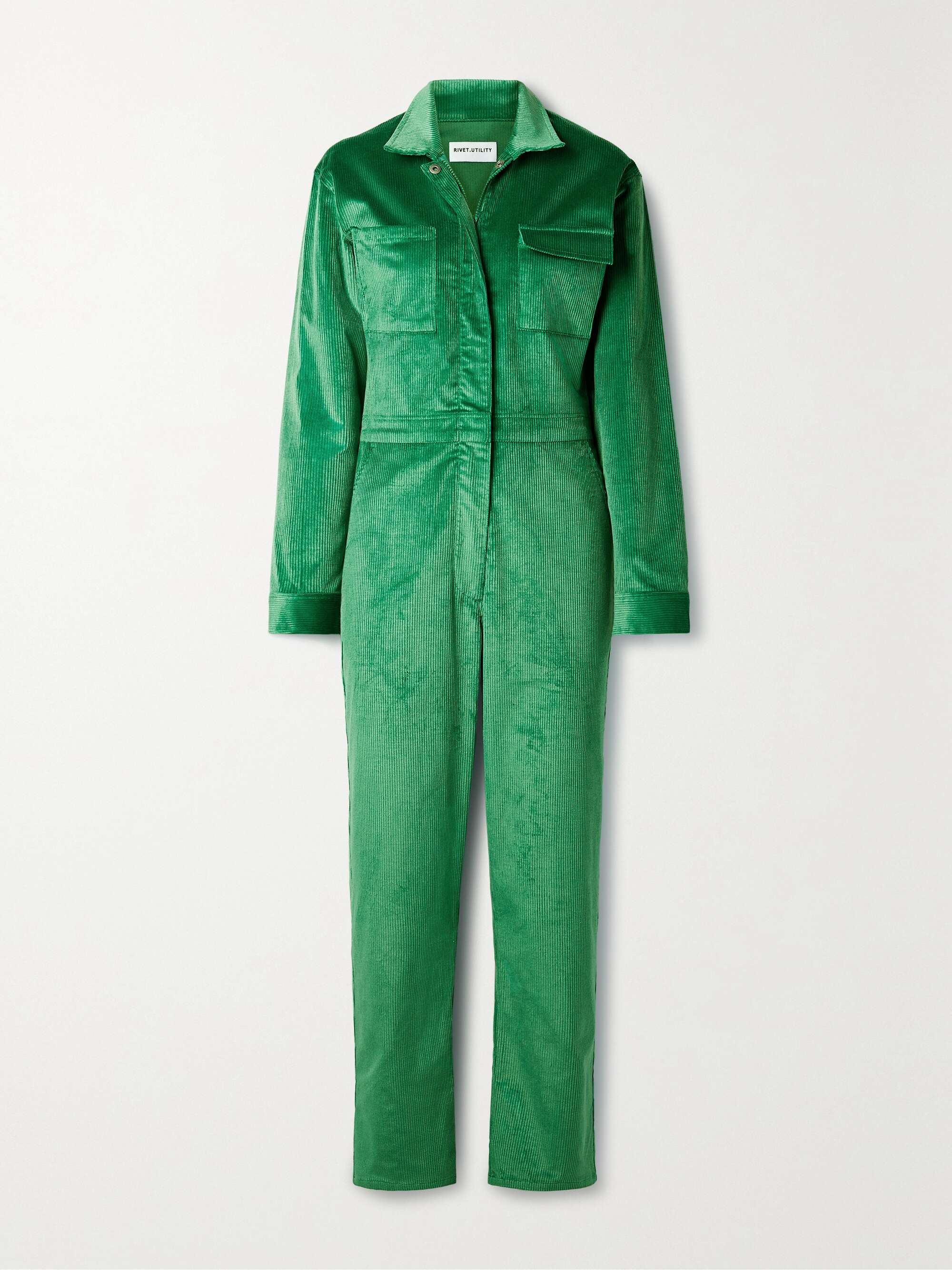 RIVET UTILITY Bigwig cottonblend corduroy jumpsuit NETAPORTER
