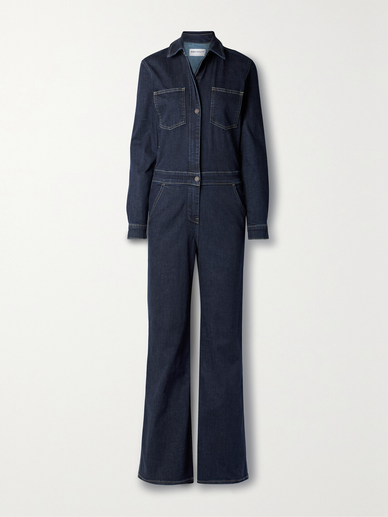 Rivet Utility Rulebreaker Denim Jumpsuit - Blue